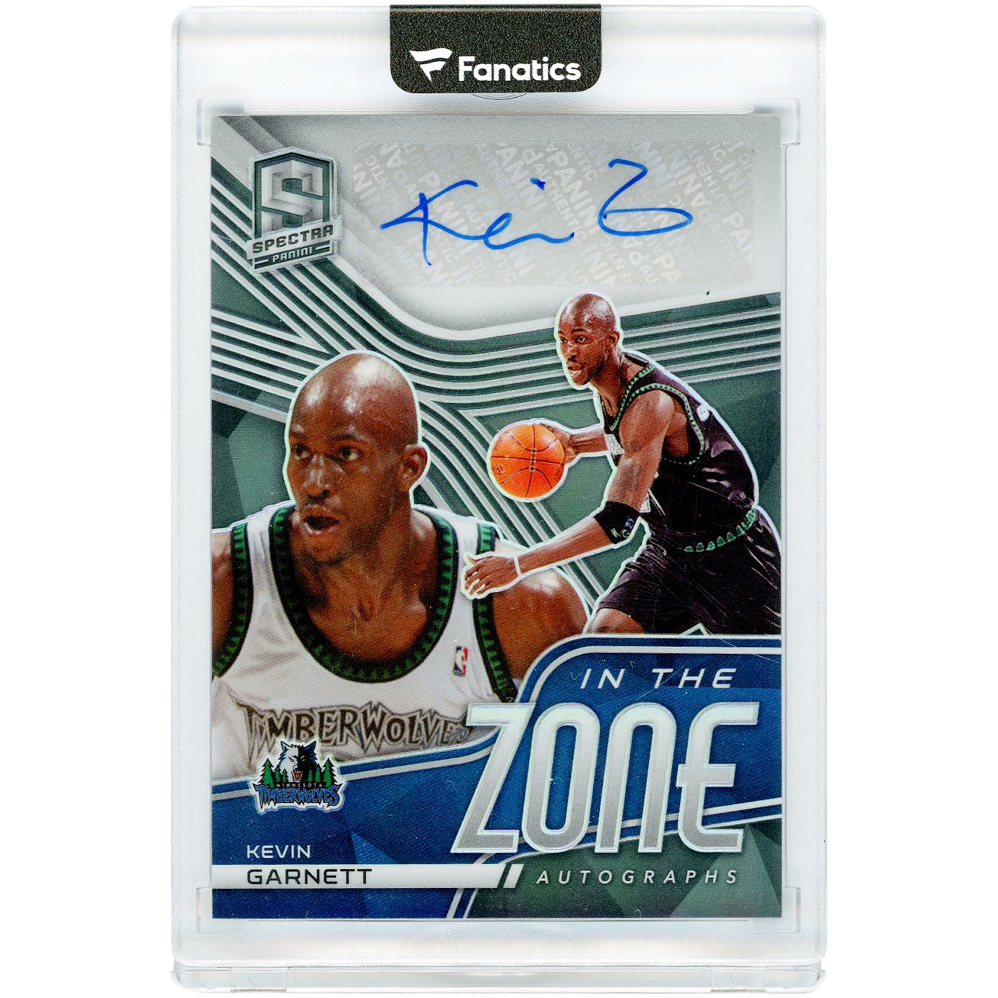 Kevin Garnett Minnesota Timberwolves Autographed 2020-21 Panini Spectra Interstellar In The Zone #ITZ-KGA #25/49 Card
