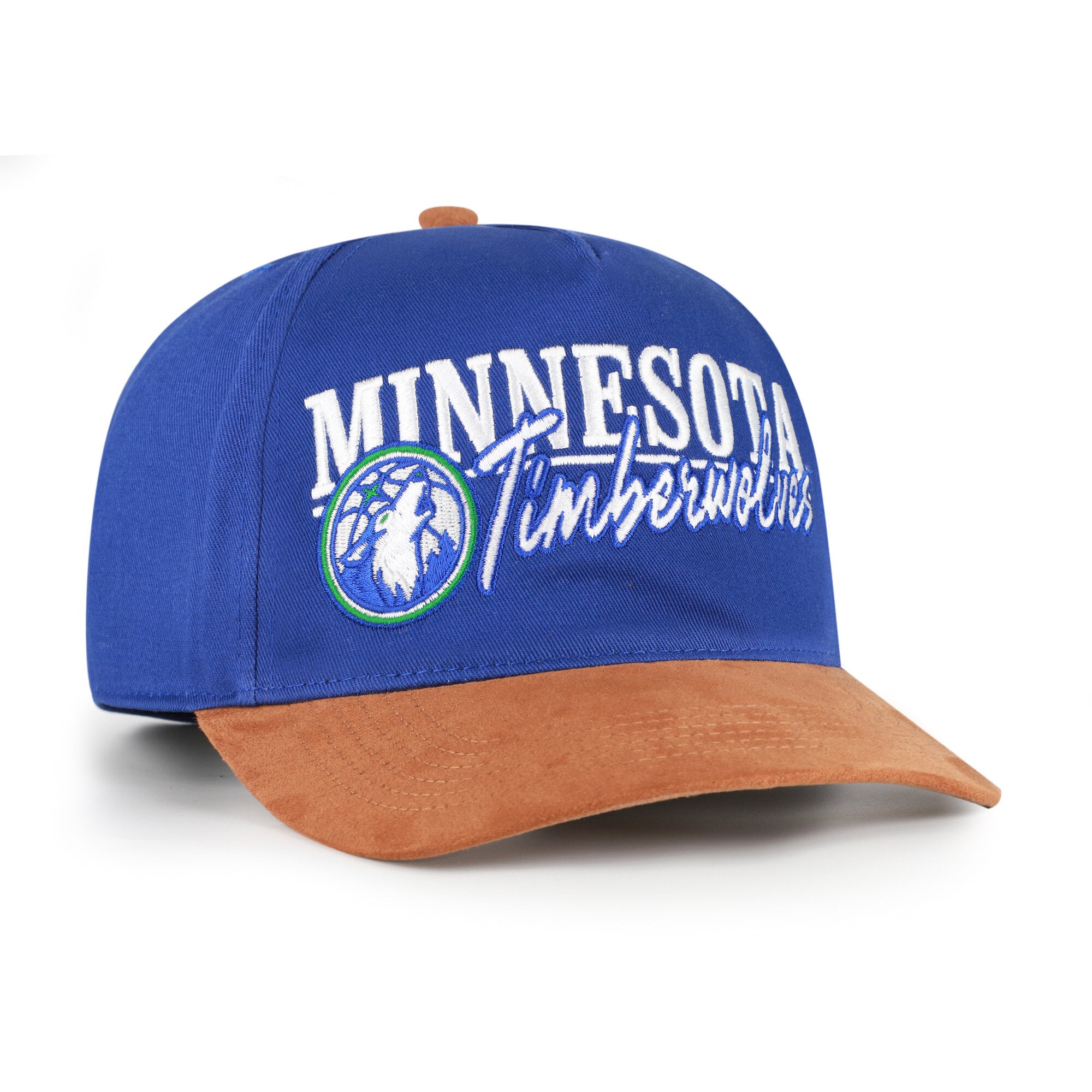 Men's '47 Blue/Tan Minnesota Timberwolves Scribe Line Hitch Adjustable Hat