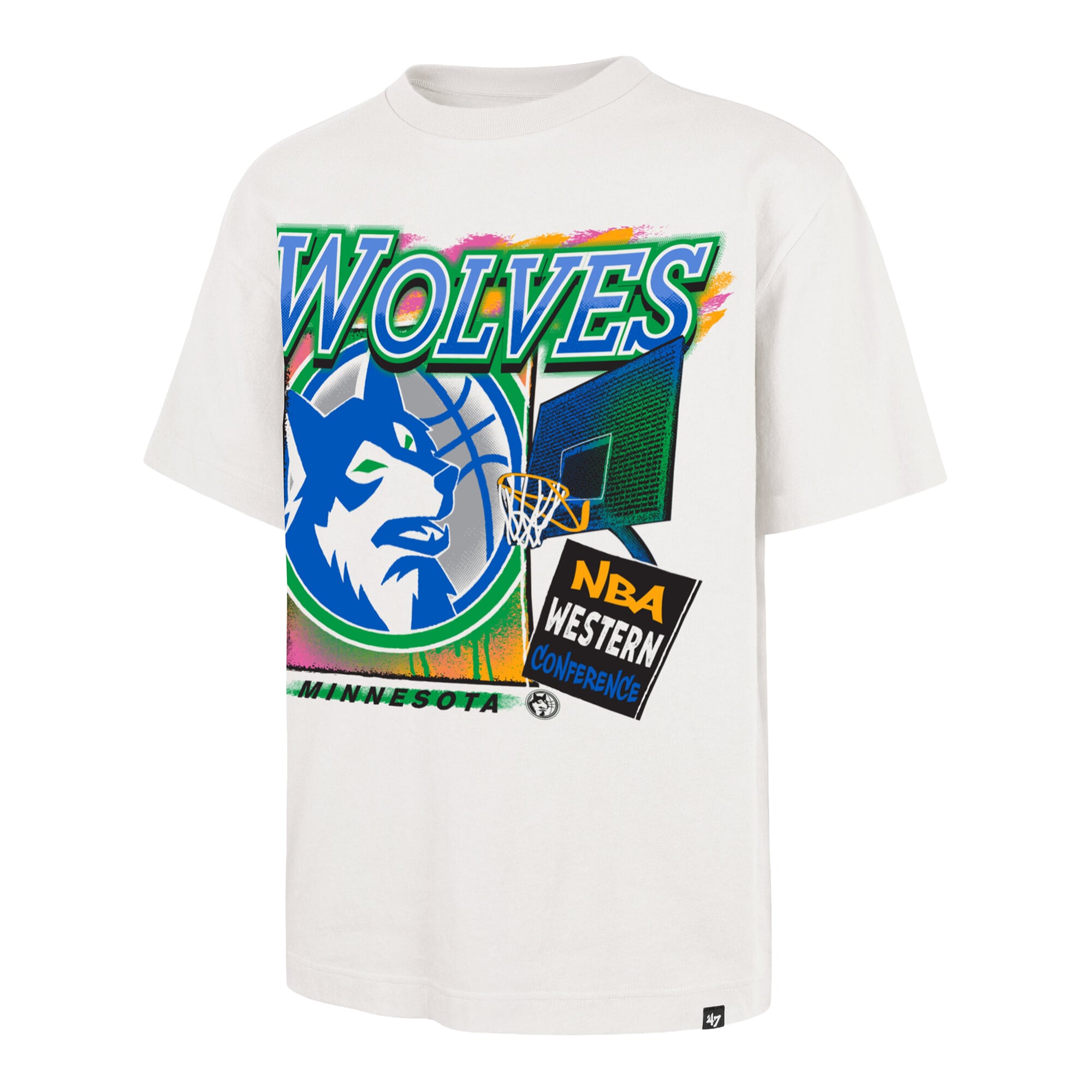 T-shirt homme '47 Cream Minnesota Timberwolves City Paint Reed Foundation
