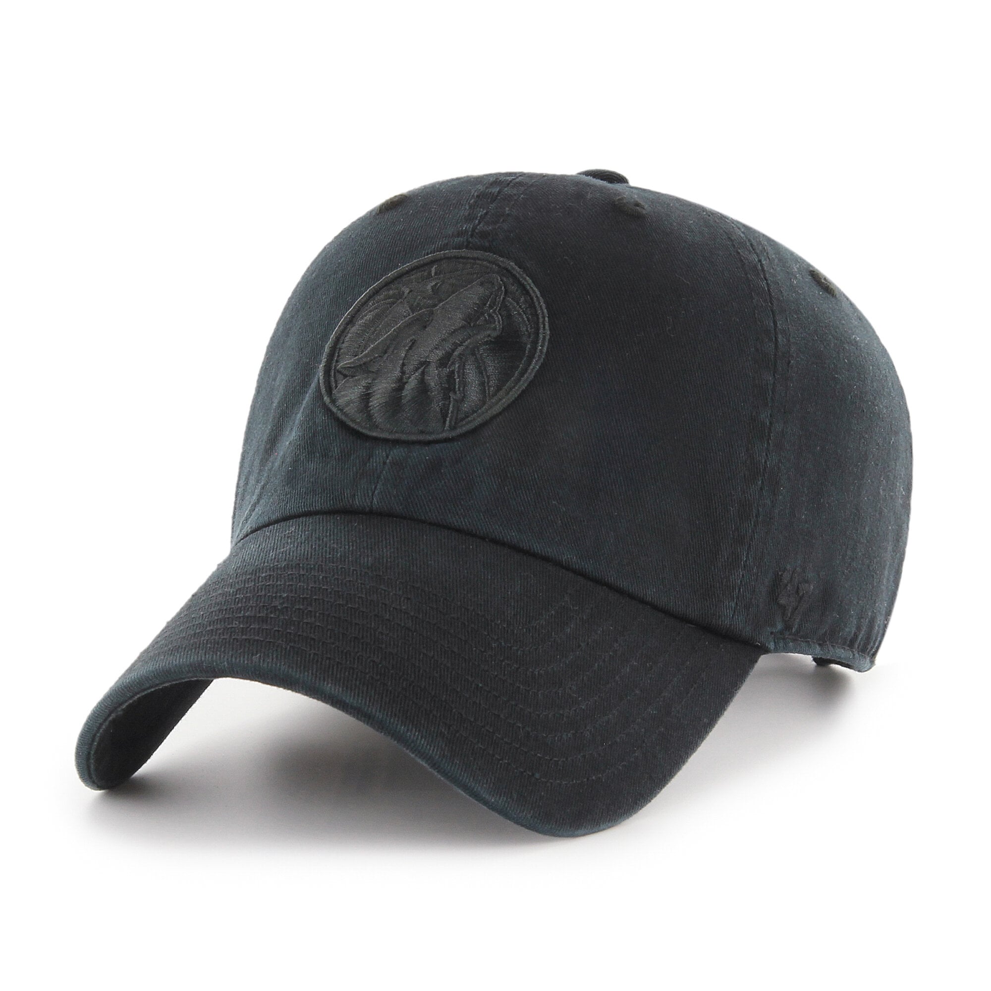 Men's Minnesota Timberwolves '47 Black on Black Clean Up Adjustable Hat