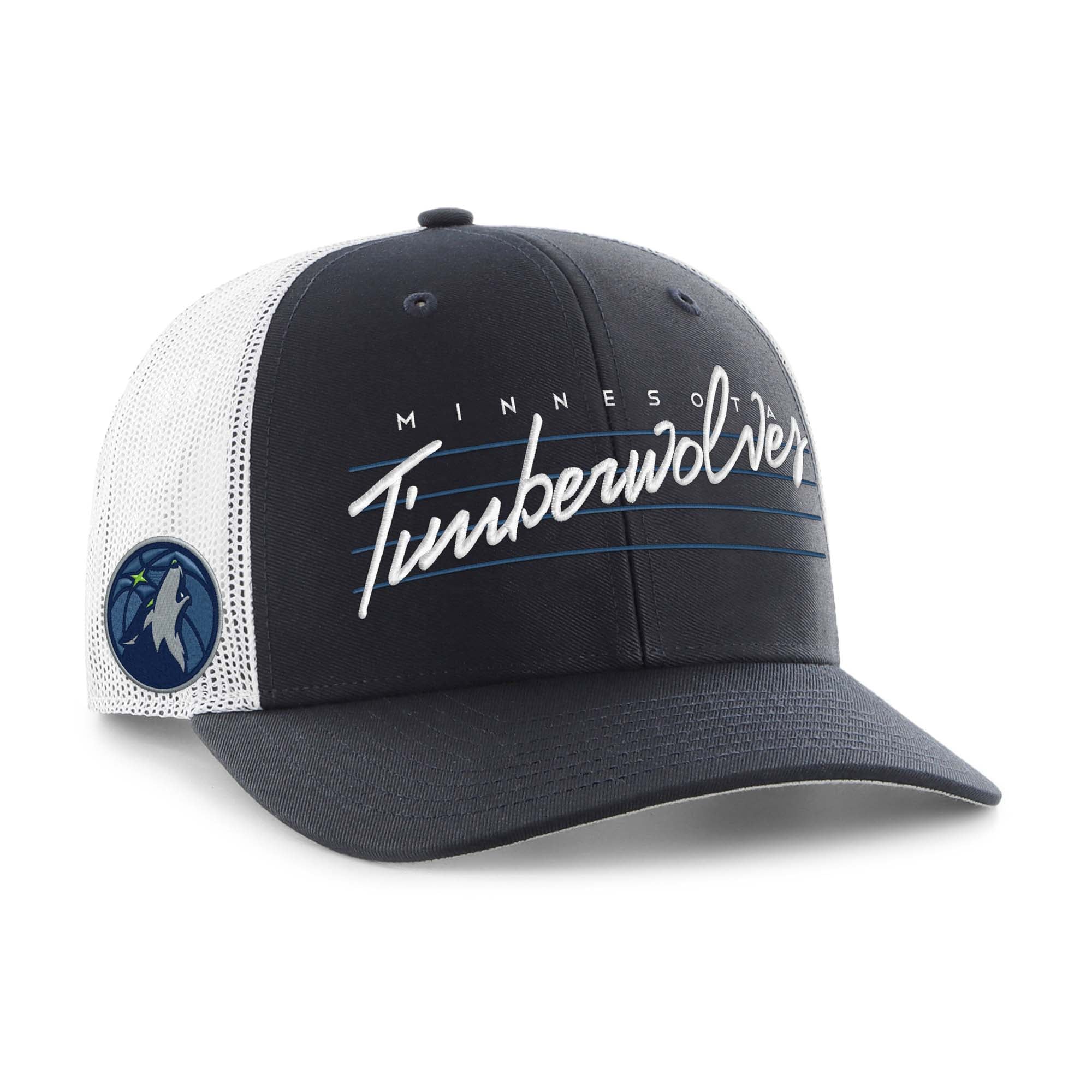 Men's '47 Navy Minnesota Timberwolves Downburst Trucker Adjustable Hat