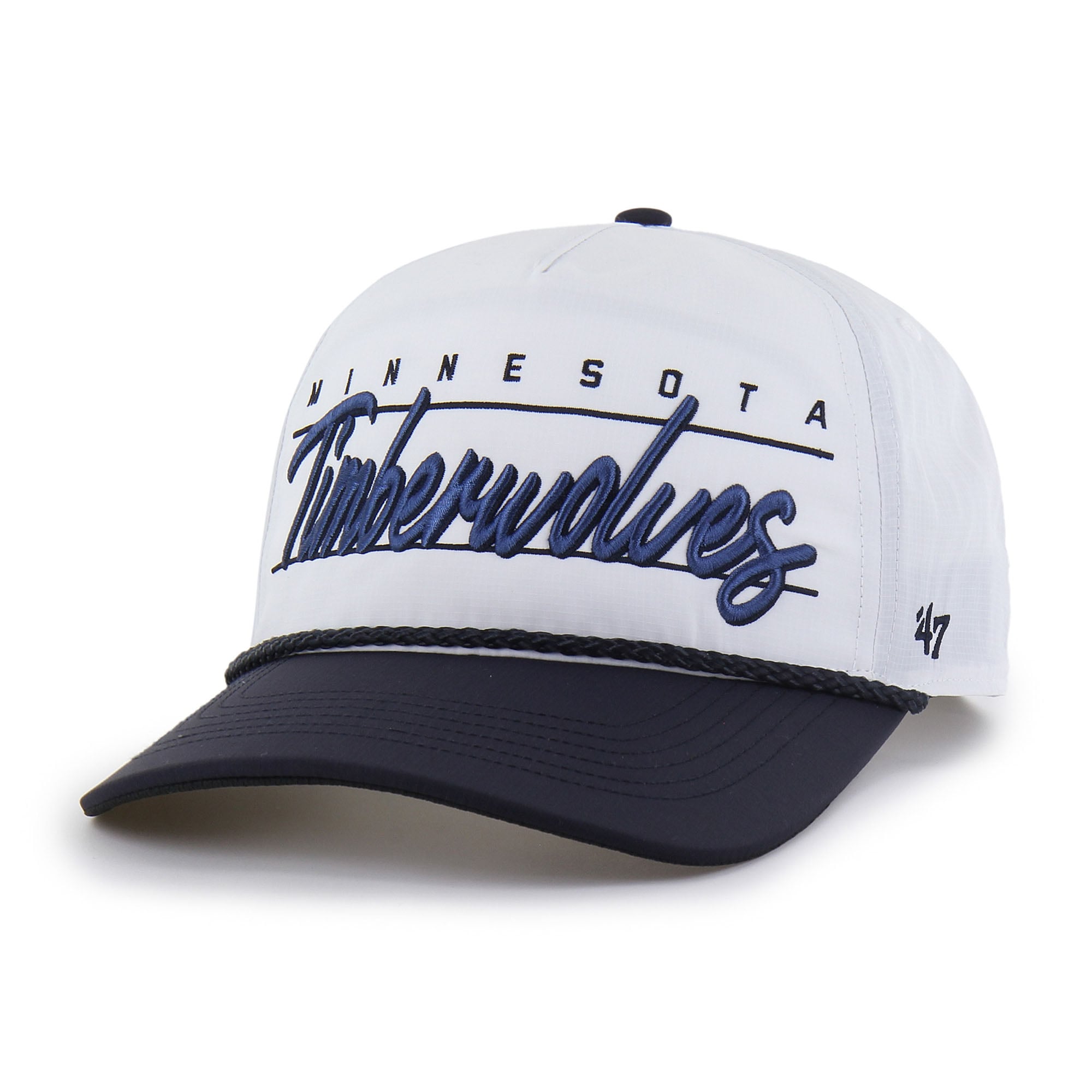 Men's Minnesota Timberwolves '47 White brrr° Condor Two-Tone Hitch Rope Adjustable Hat