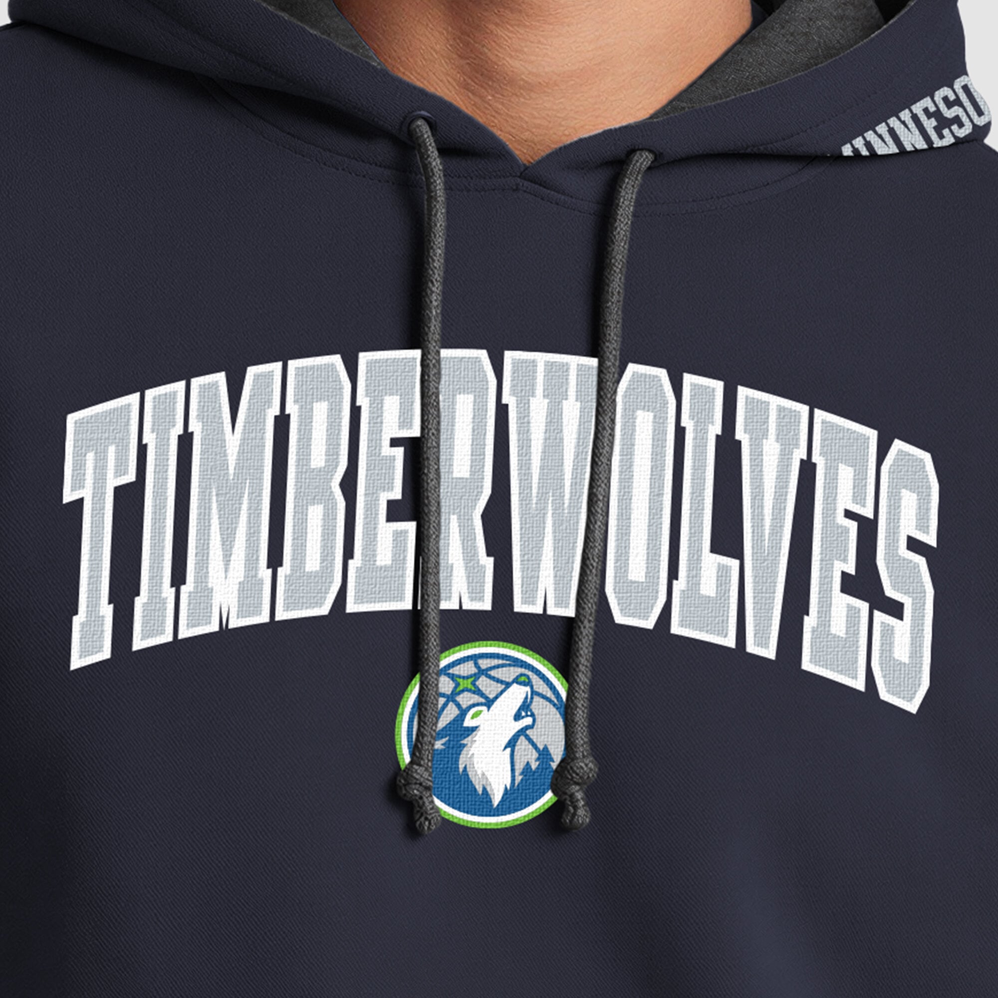 Sweat à capuche Champion bleu marine Minnesota Timberwolves pour homme