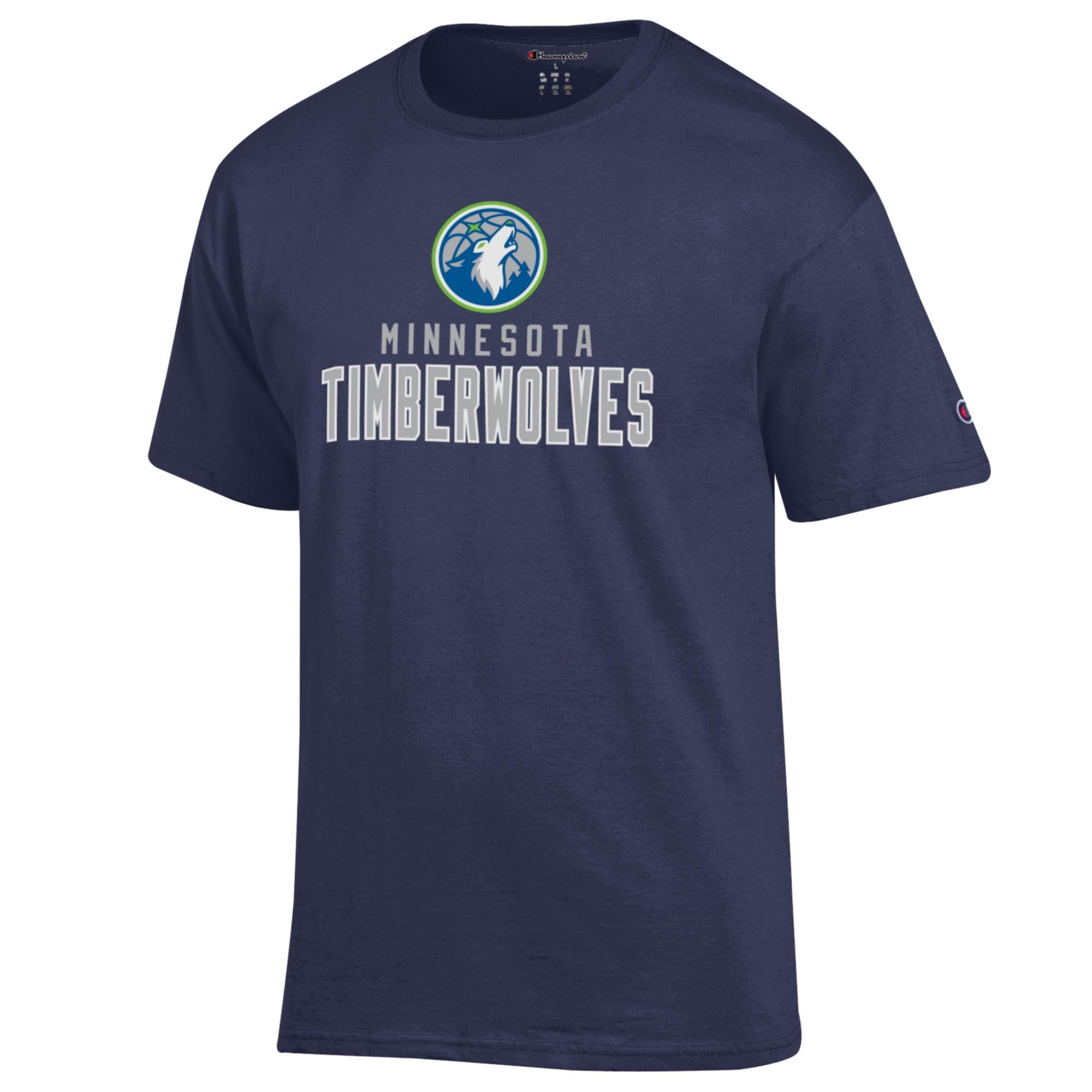 T-shirt en coton Champion bleu marine Minnesota Timberwolves pour homme