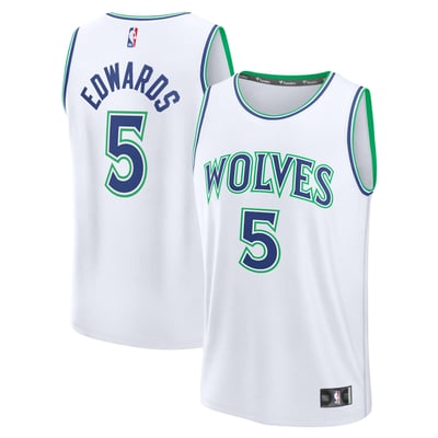 Anthony Edwards Minnesota Timberwolves Fanatics Fast Break Jersey - Association Edition - White