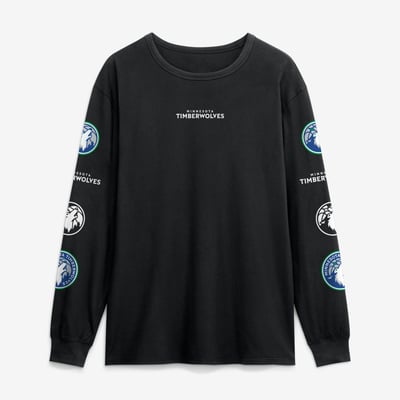  Minnesota Timberwolves Fanatics Jump Higher Legacy Long Sleeve T-Shirt - Black