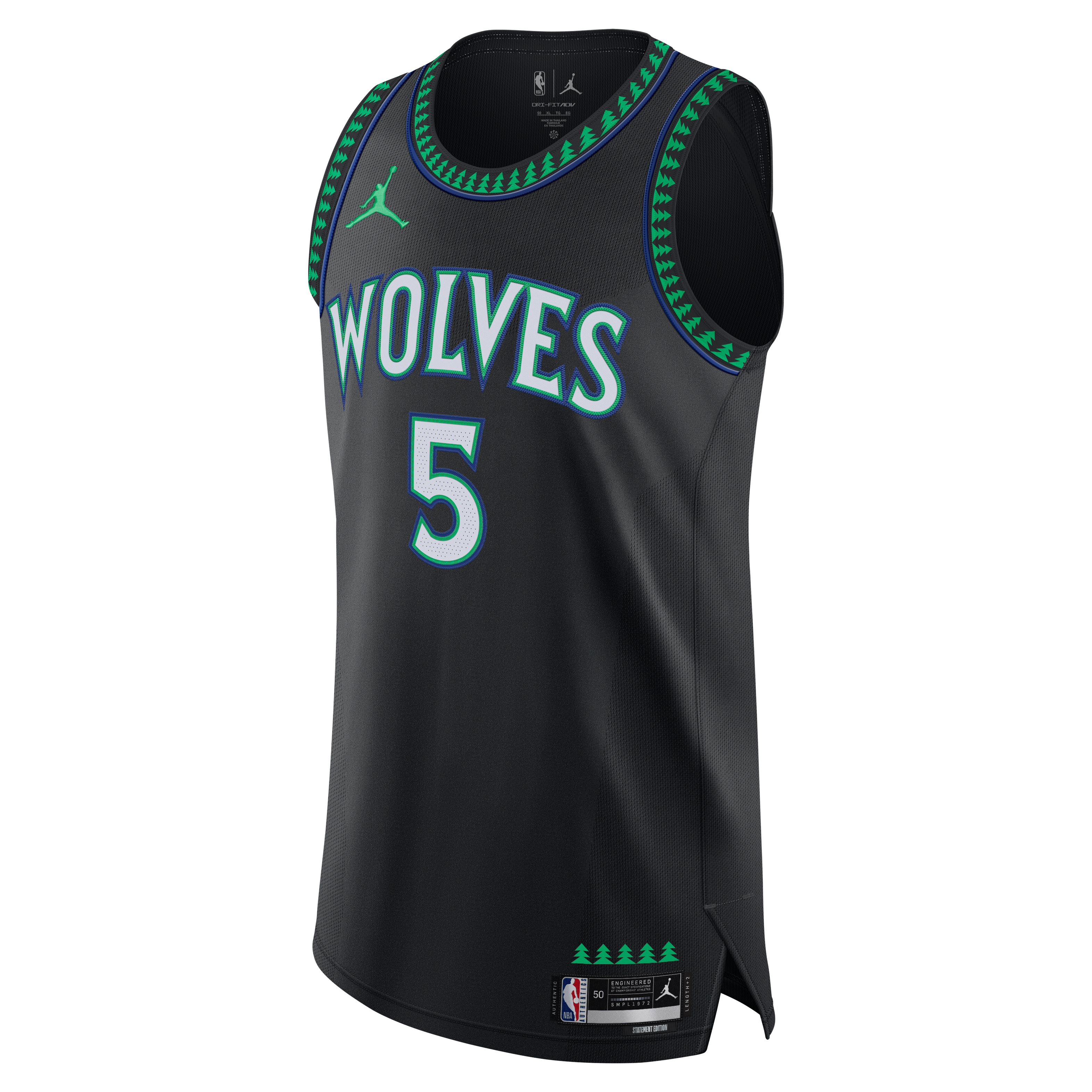 Men's Jordan Brand Anthony Edwards Black Minnesota Timberwolves Authentic Jersey - Statement Edition