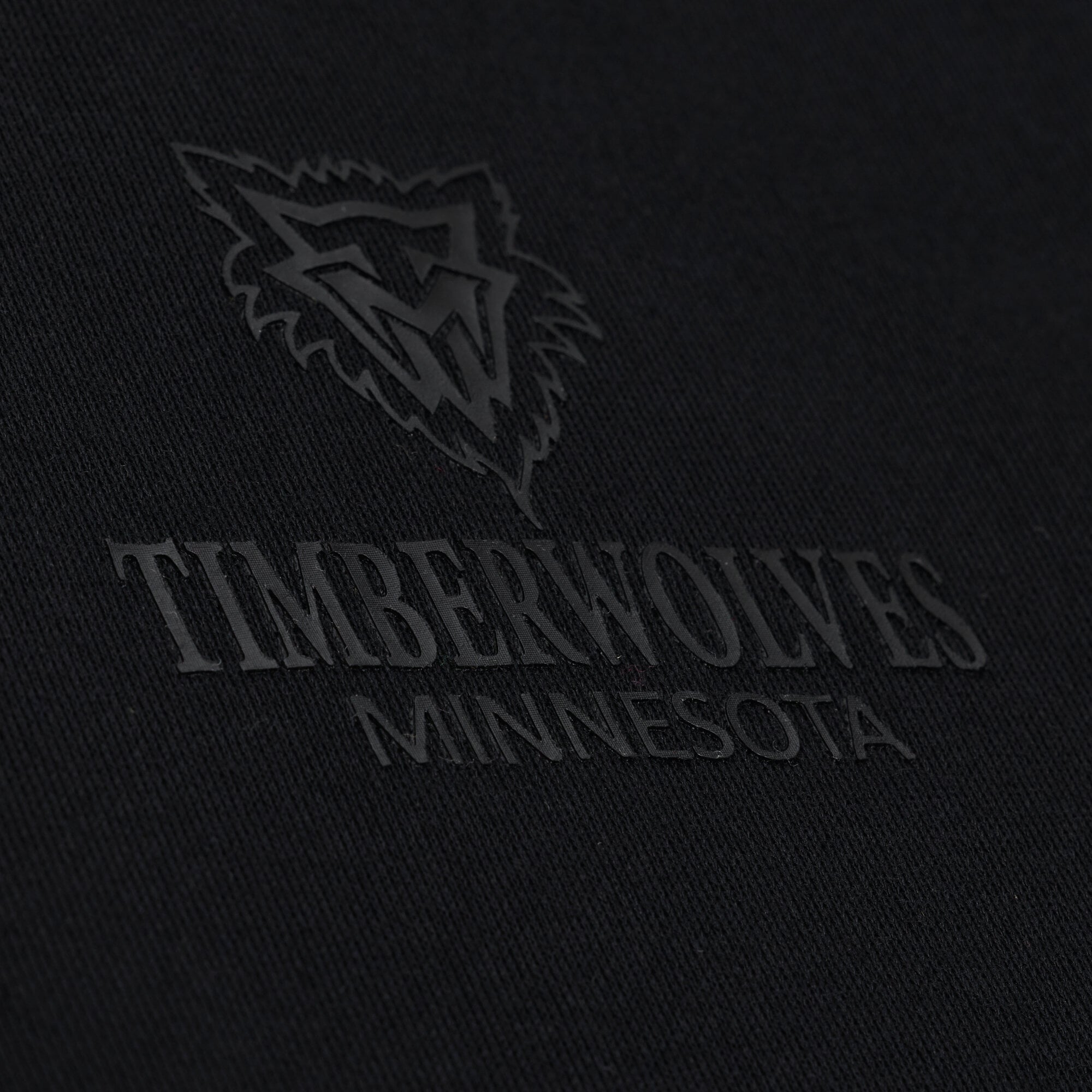 Sweat à capuche en polaire noire Mitchell & Ness pour homme, Minnesota Timberwolves.