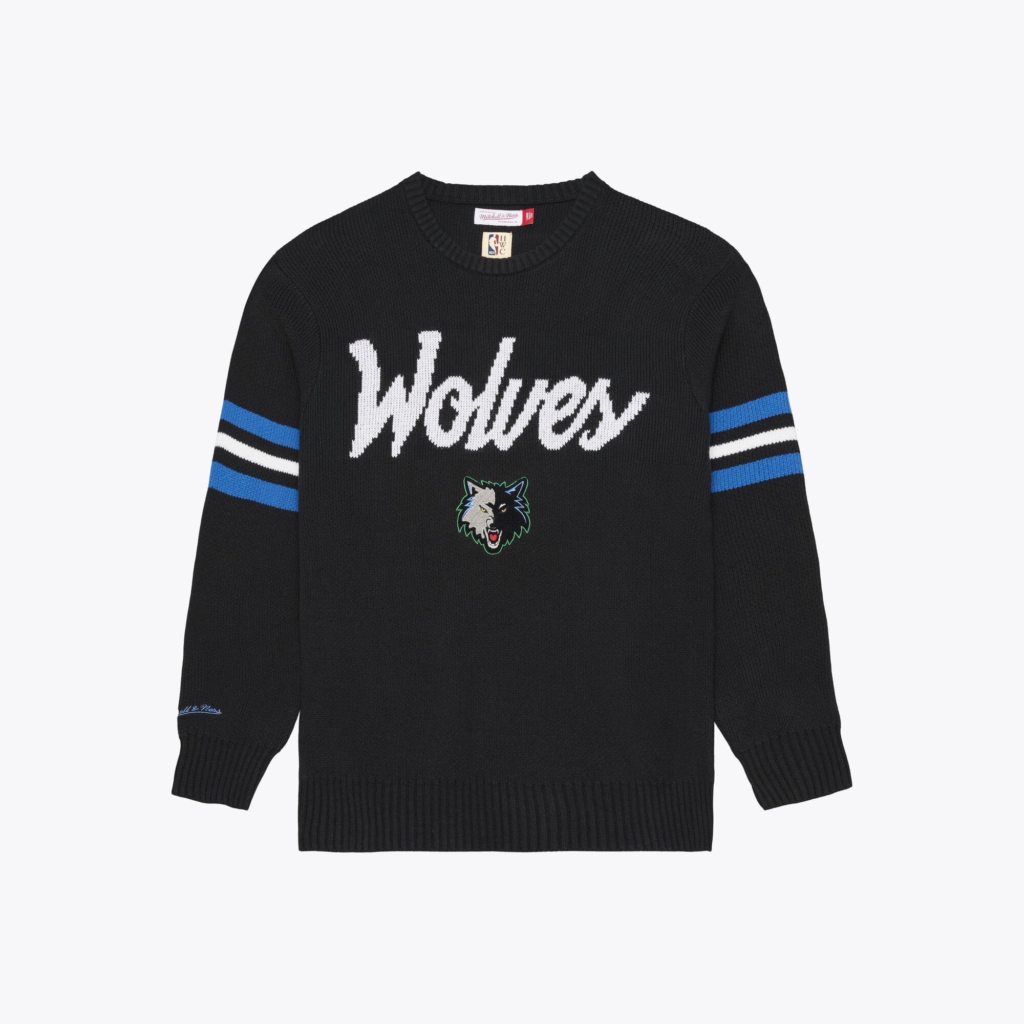 Pull d'entraîneur-chef Mitchell & Ness noir pour homme, Minnesota Timberwolves