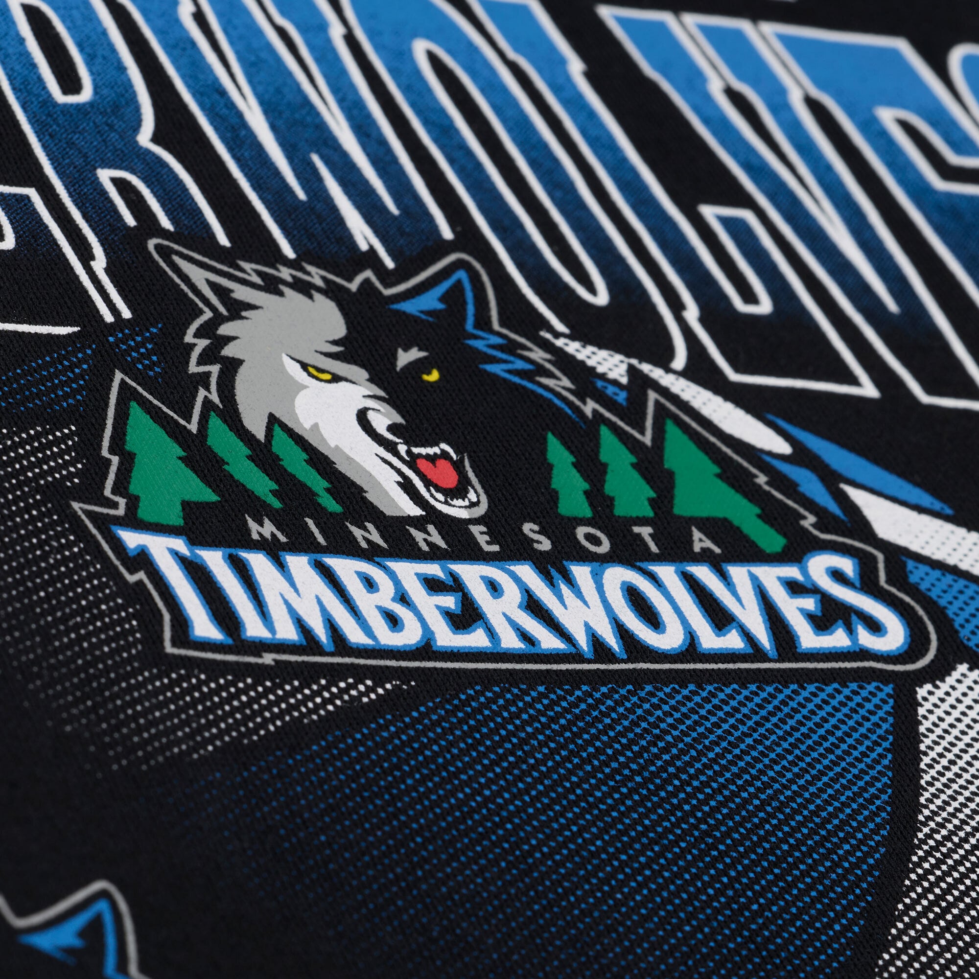 Sweat à capuche Mitchell & Ness noir pour homme, motif streetwear Minnesota Timberwolves