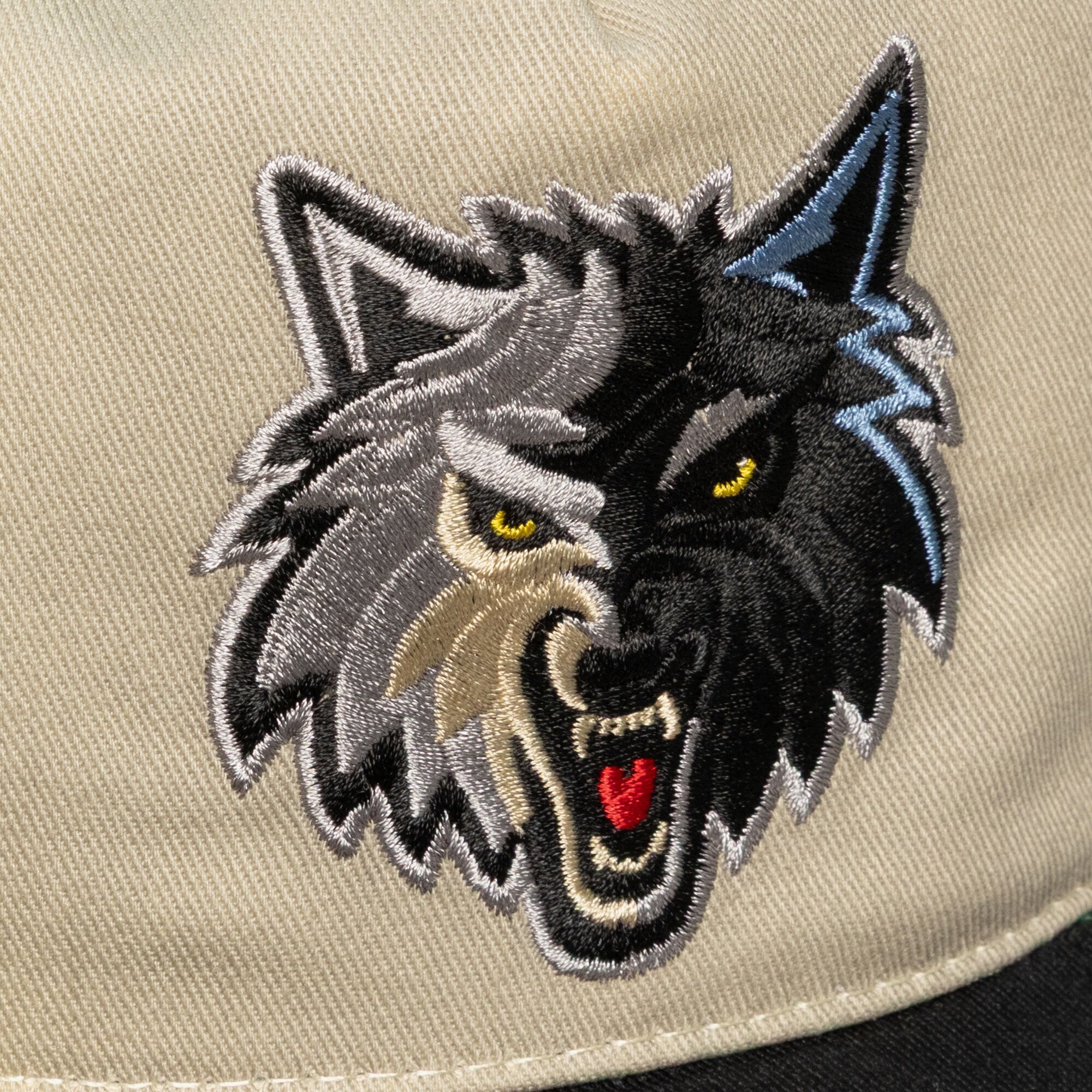 Men's Mitchell & Ness Cream Minnesota Timberwolves Hardwood Classics Retro Roots Snapback Hat