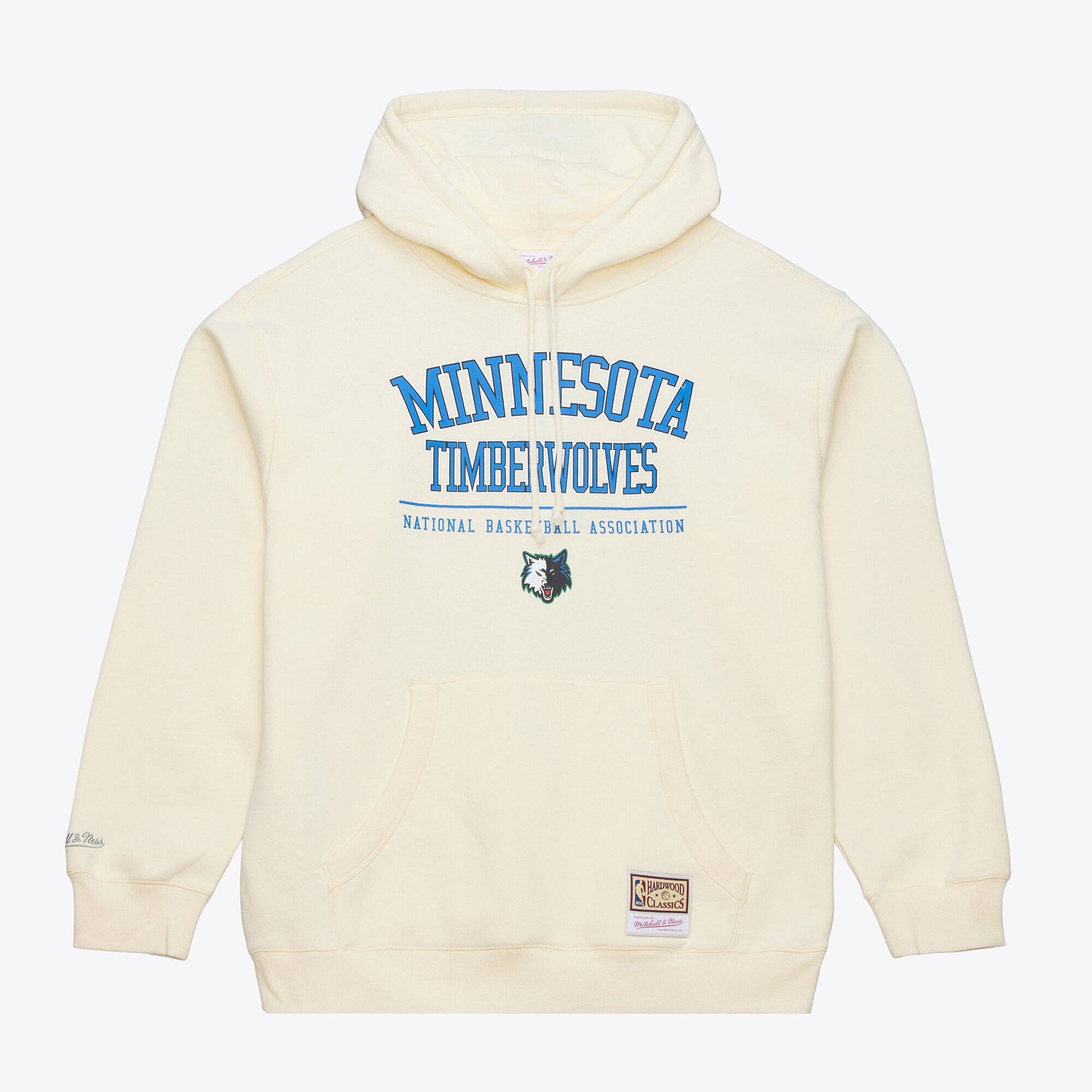 Men's Mitchell & Ness Cream Minnesota Timberwolves Walk-Off Fleece Hoodie