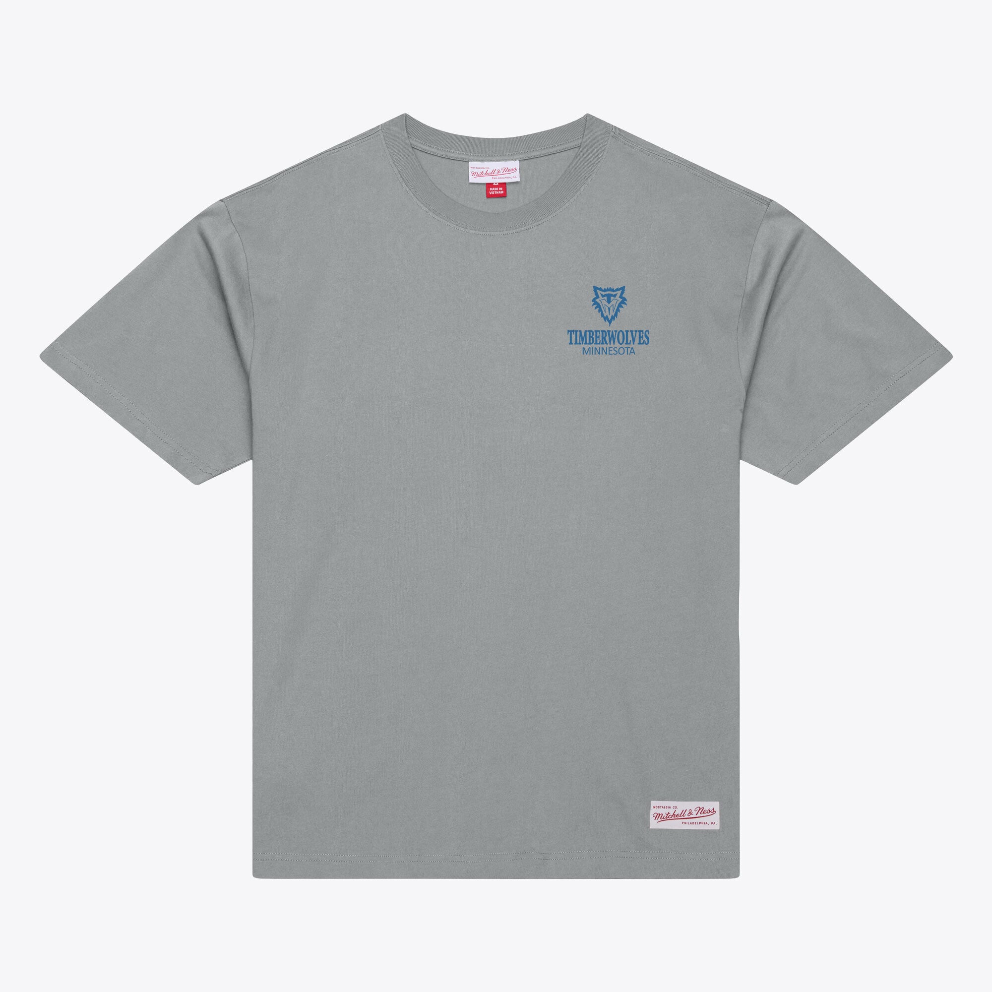 T-shirt Mitchell & Ness Core Essentials gris Minnesota Timberwolves pour homme