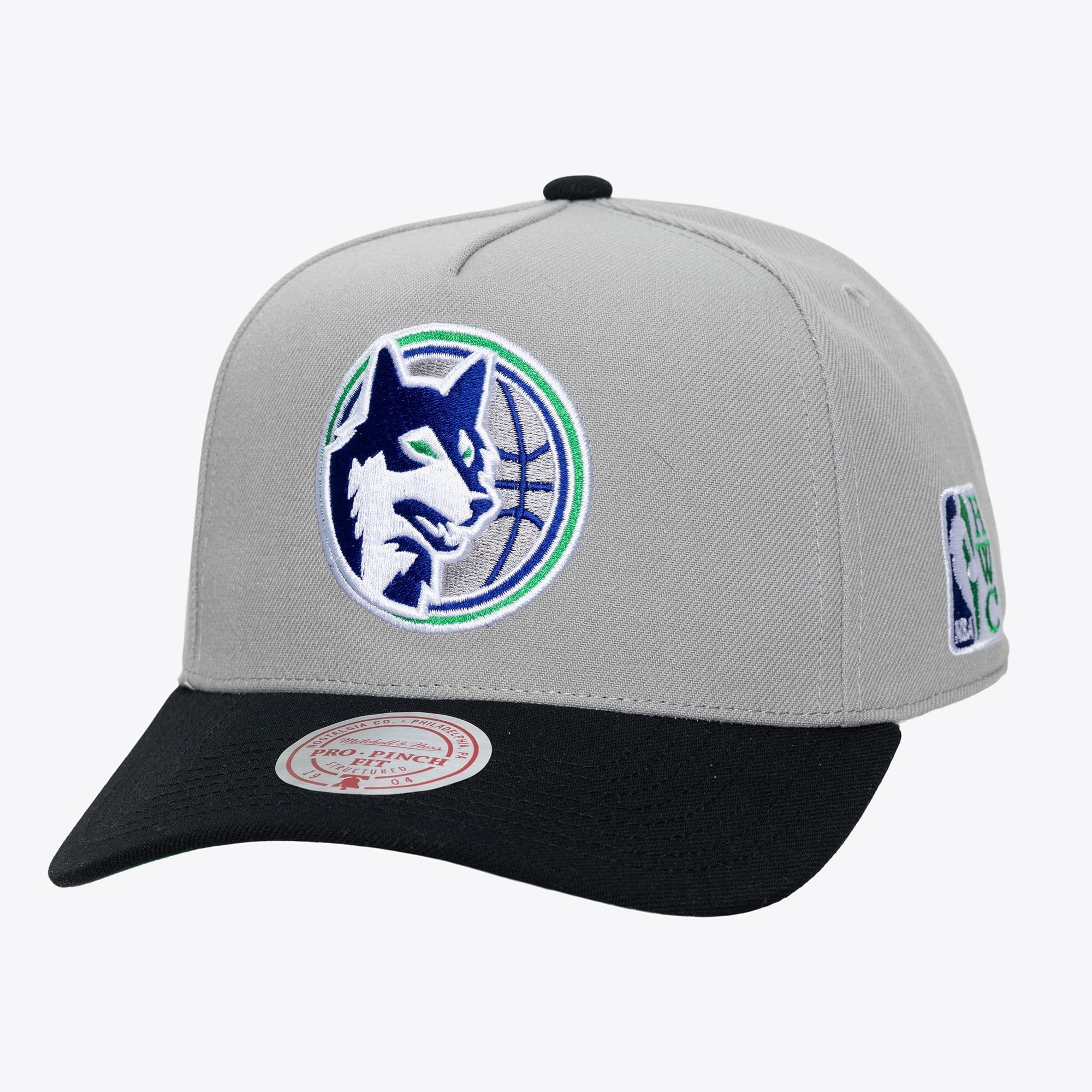 Men's Minnesota Timberwolves Mitchell & Ness Gray Legendary Home Pro Pinch Snapback Hat