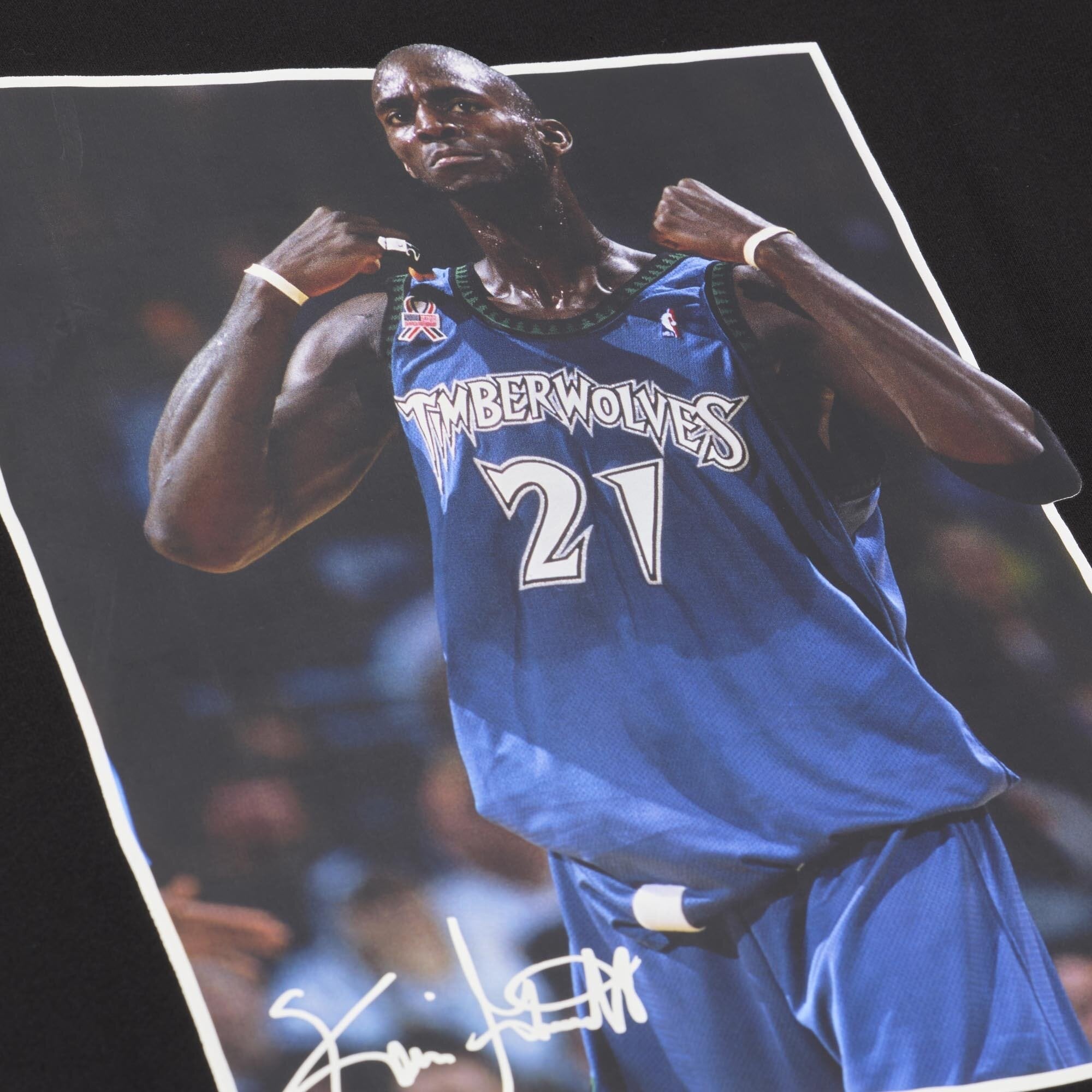 Sweat à capuche polaire noir Mitchell & Ness Kevin Garnett, joueur des Minnesota Timberwolves, pour homme