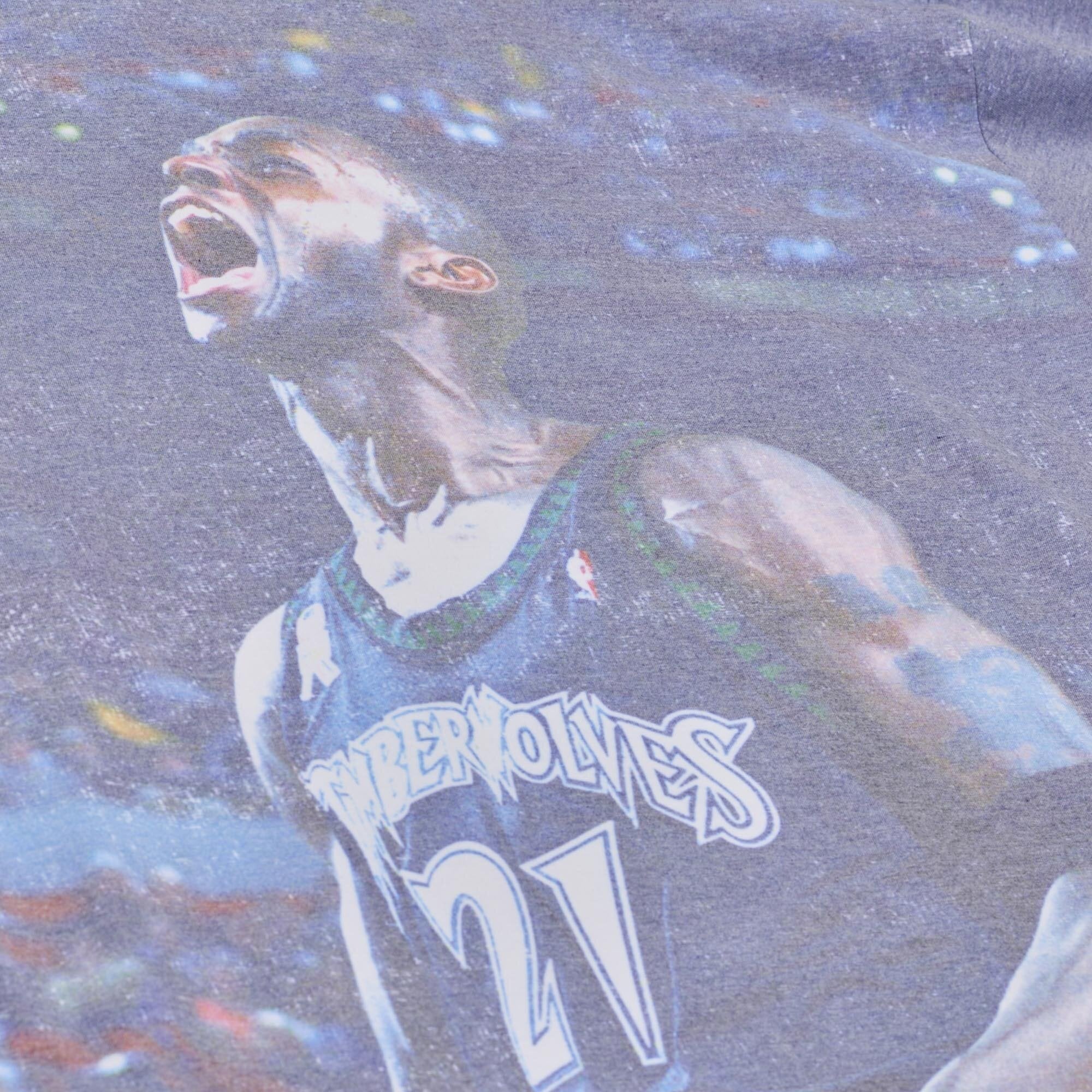 T-shirt Mitchell & Ness Kevin Garnett blanc Minnesota Timberwolves Hardwood Classics pour homme, imprimé par sublimation