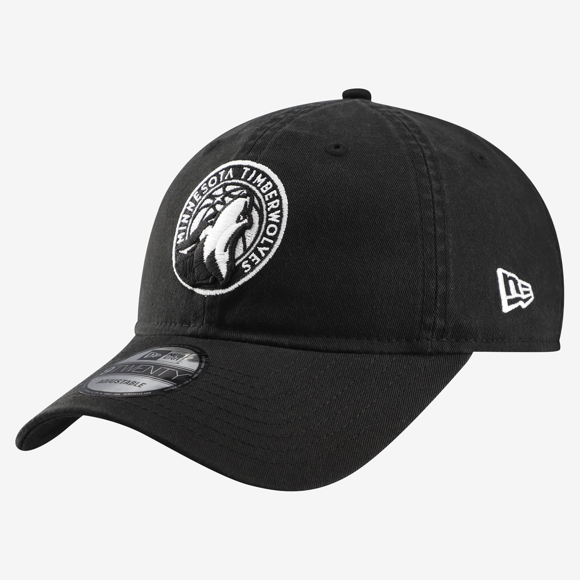 Men's New Era Black Minnesota Timberwolves 9TWENTY Adjustable Hat