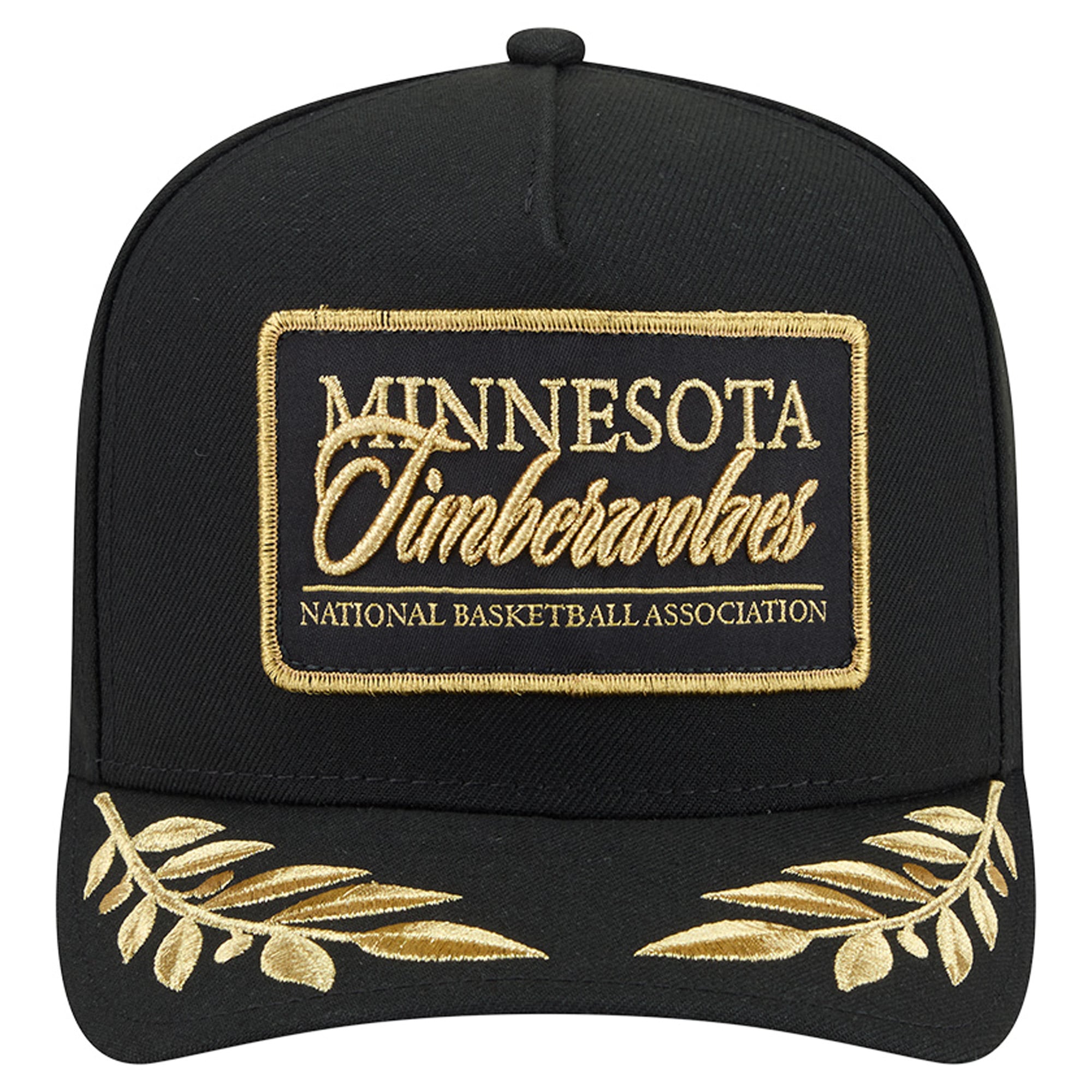 Men's New Era Black Minnesota Timberwolves Golden 9FIFTY Snapback Hat
