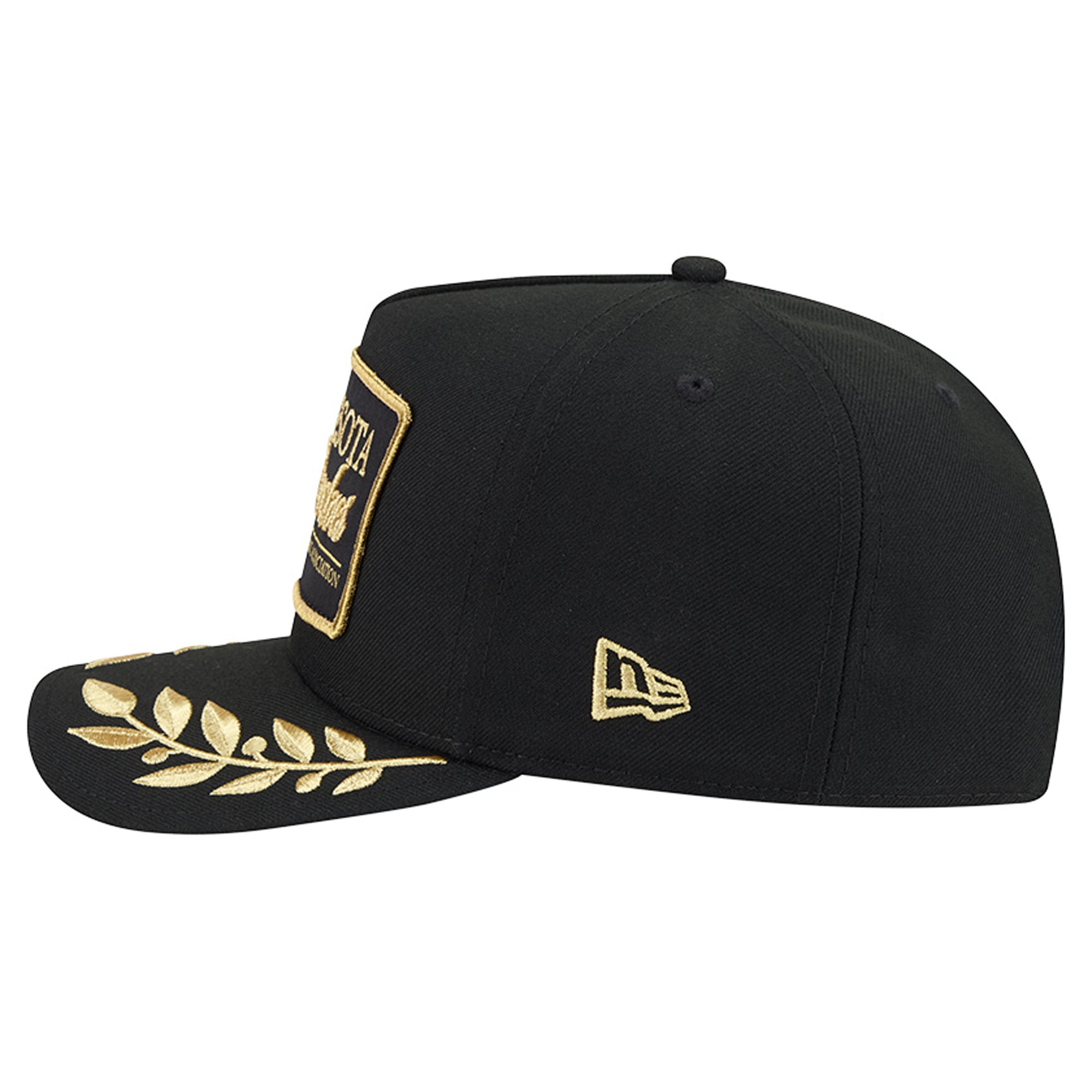 Men's New Era Black Minnesota Timberwolves Golden 9FIFTY Snapback Hat