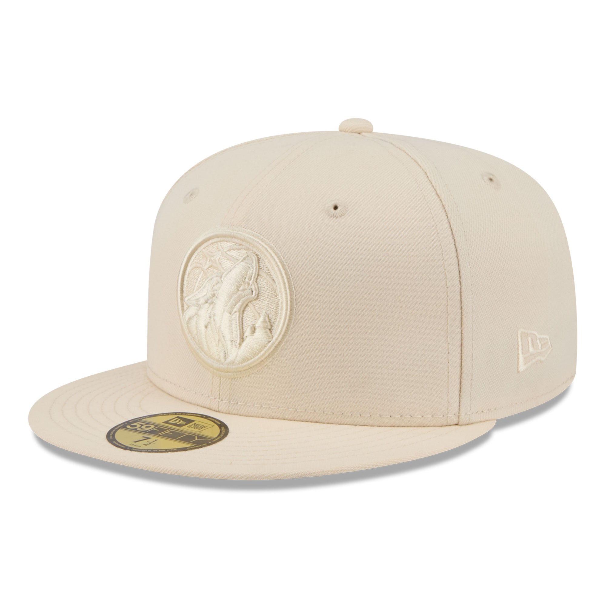 Casquette ajustée New Era 59FIFTY crème pour homme, Minnesota Timberwolves, coloris assorti