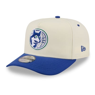 Minnesota Timberwolves New Era City A-Frame 9FIFTY Snapback Hat - Cream/Blue