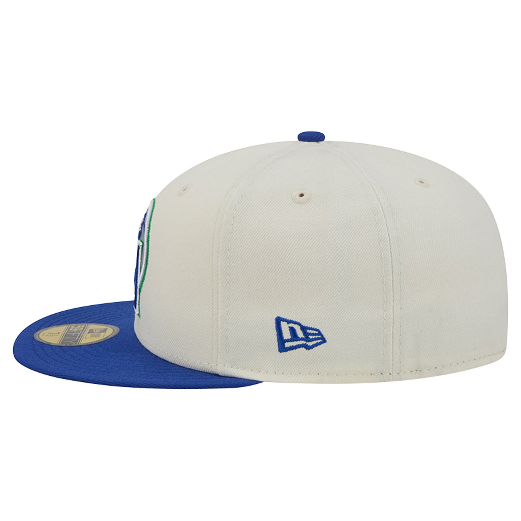Men's New Era Cream/Blue Minnesota Timberwolves Deceptor 59FIFTY Fitted Hat