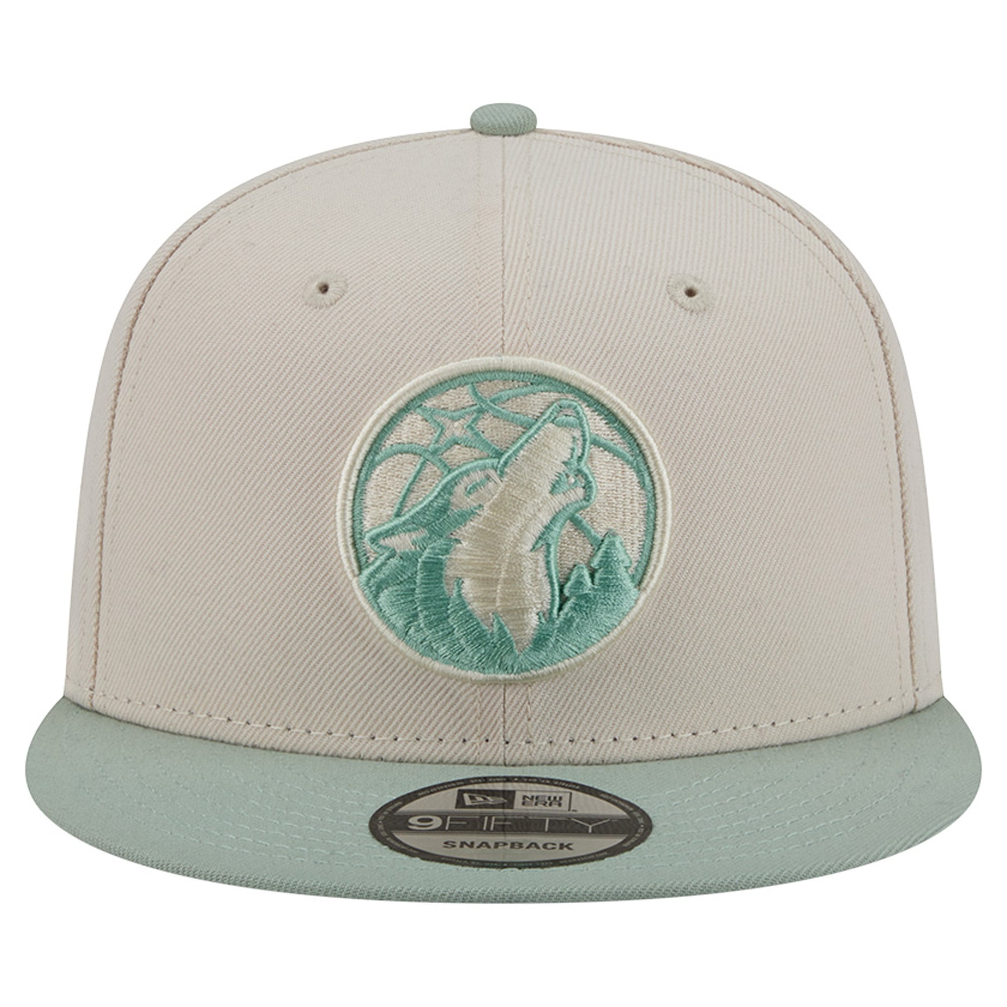 Casquette snapback New Era 9FIFTY crème/vert clair Minnesota Timberwolves pour homme