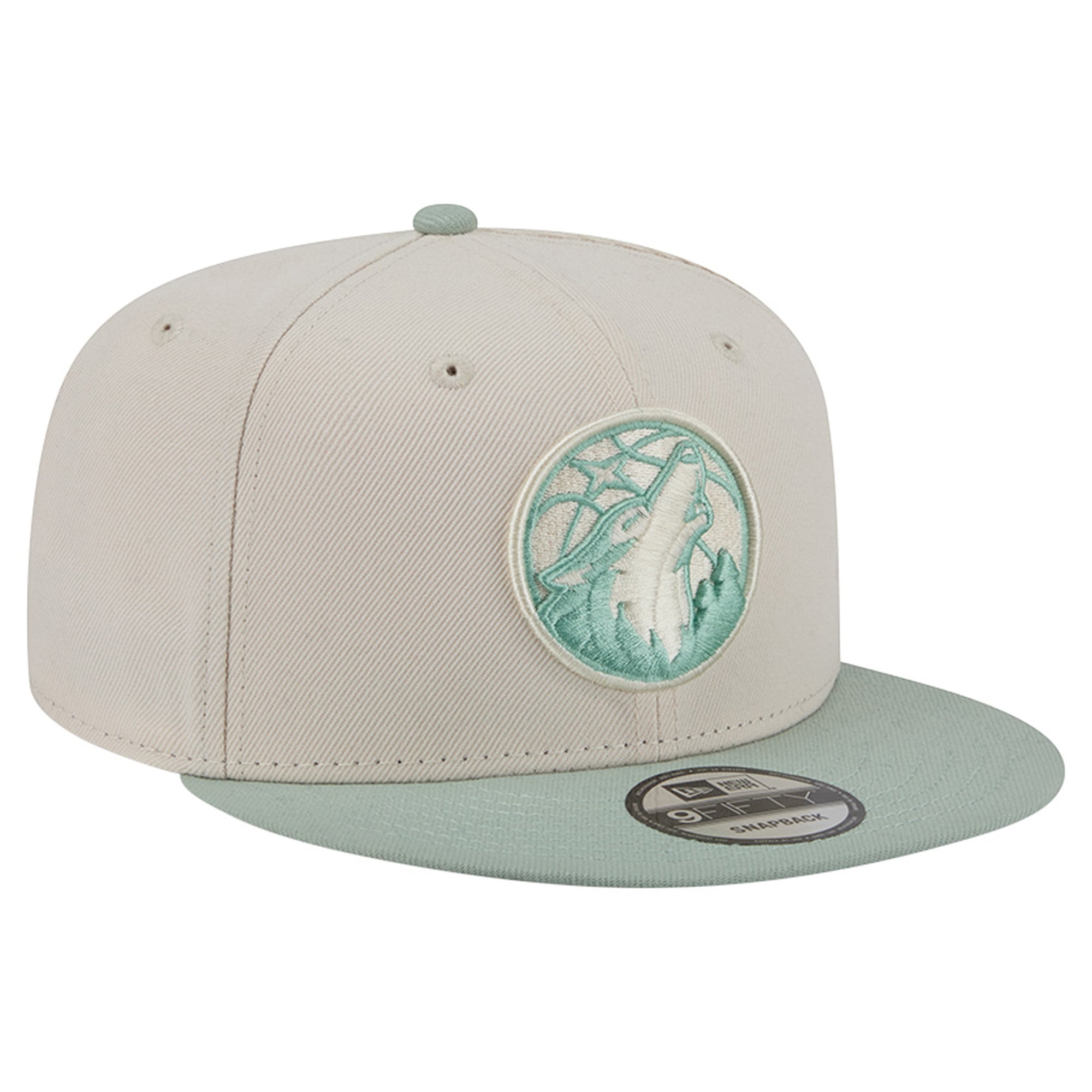 Casquette snapback New Era 9FIFTY crème/vert clair Minnesota Timberwolves pour homme