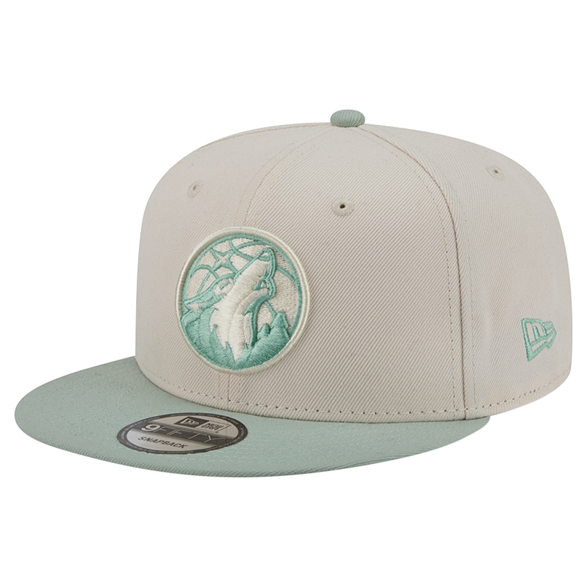 Men's New Era Cream/Light Green Minnesota Timberwolves Color Pack 9FIFTY Snapback Hat