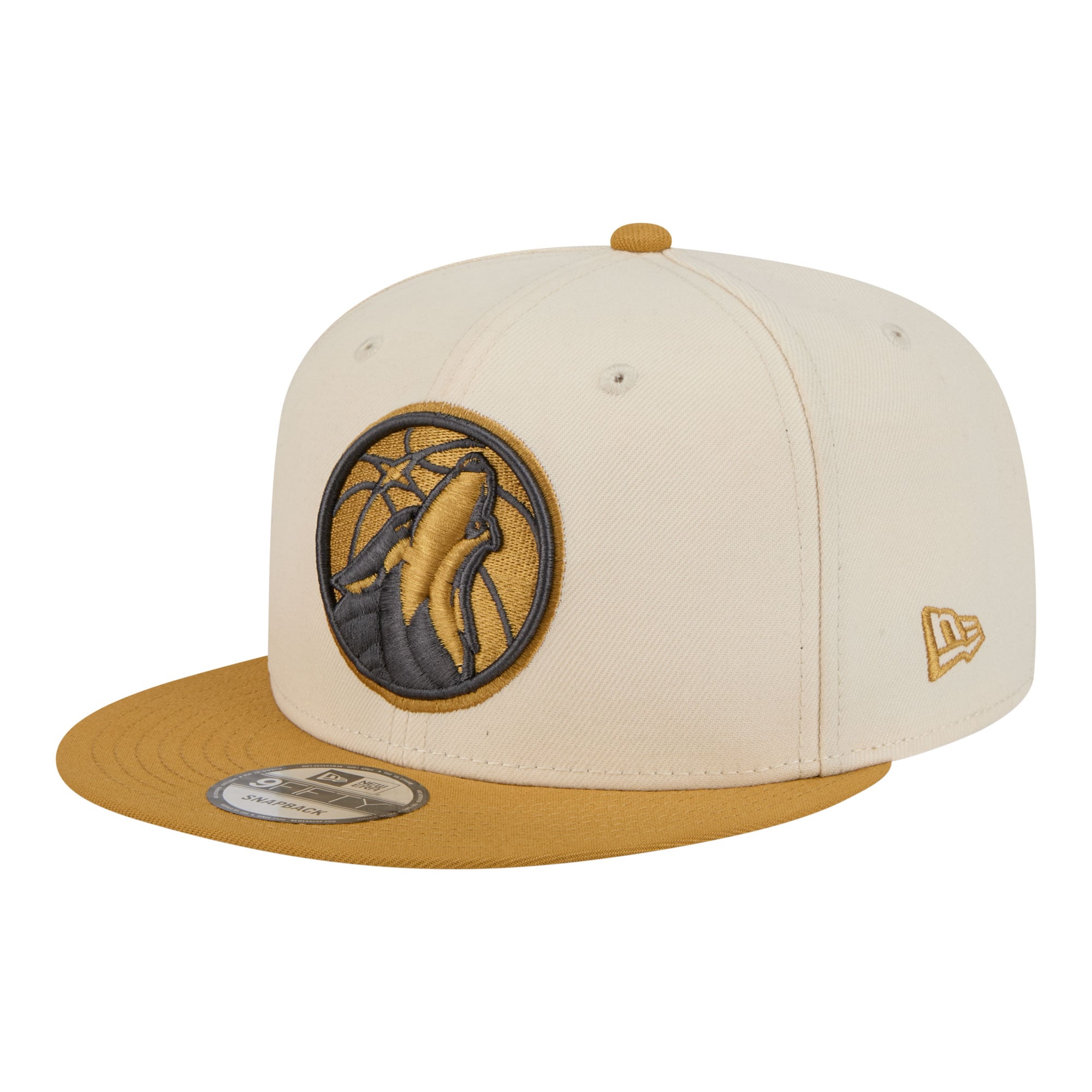 Men's Minnesota Timberwolves New Era Cream/Tan Two-Tone Color Pack 9FIFTY Snapback Hat