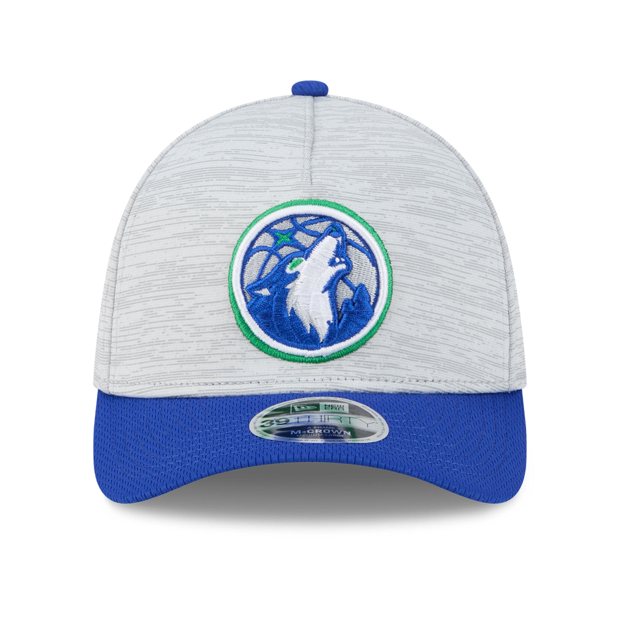Casquette New Era grise Minnesota Timberwolves 39THIRTY M-Crown Tech Stretch pour homme