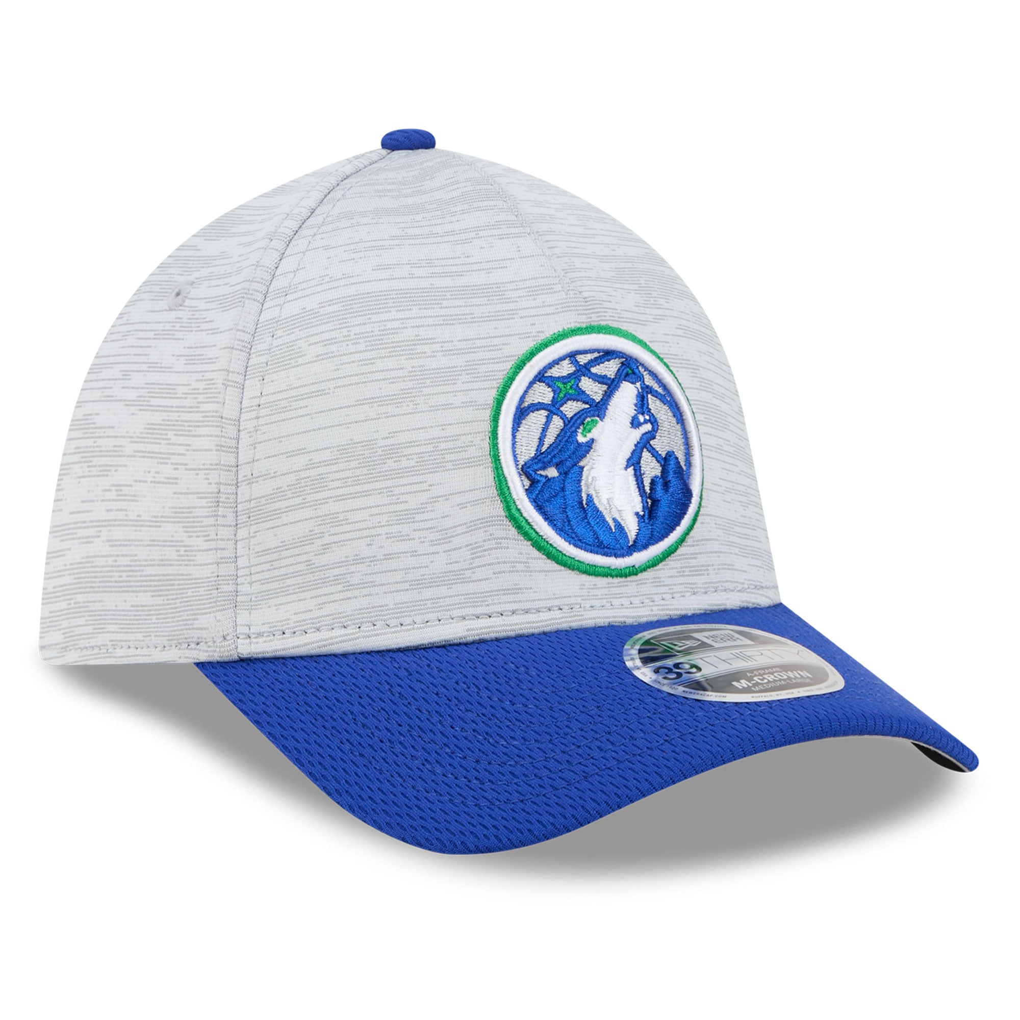 Casquette New Era grise Minnesota Timberwolves 39THIRTY M-Crown Tech Stretch pour homme
