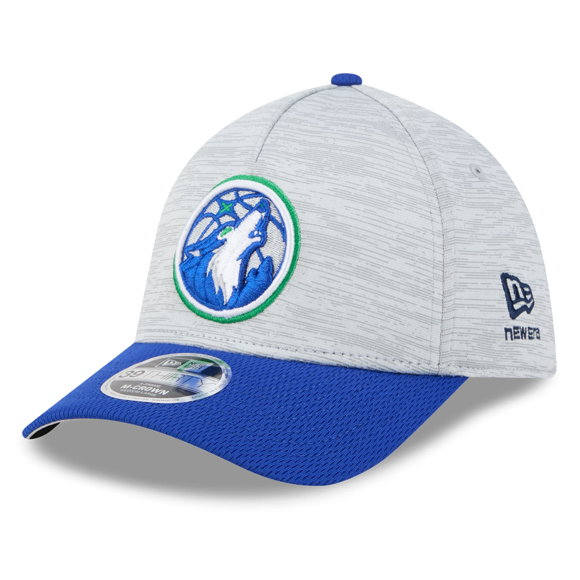Casquette New Era grise Minnesota Timberwolves 39THIRTY M-Crown Tech Stretch pour homme