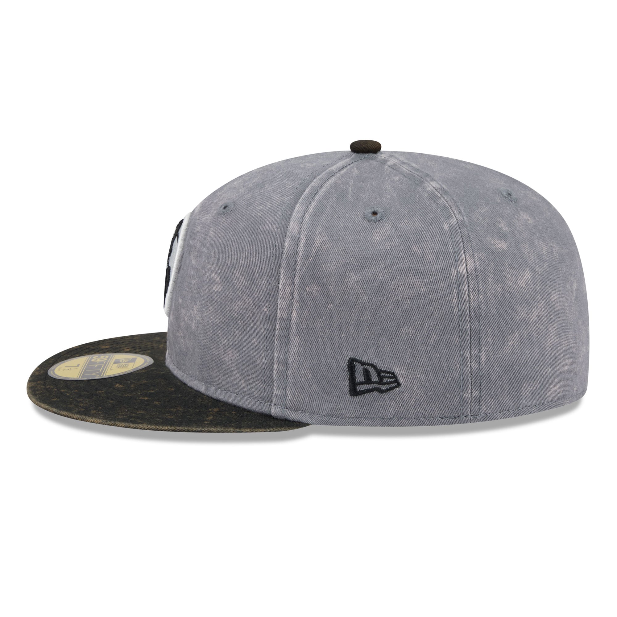 Casquette ajustée New Era 59FIFTY grise et noire pour homme, Minnesota Timberwolves.