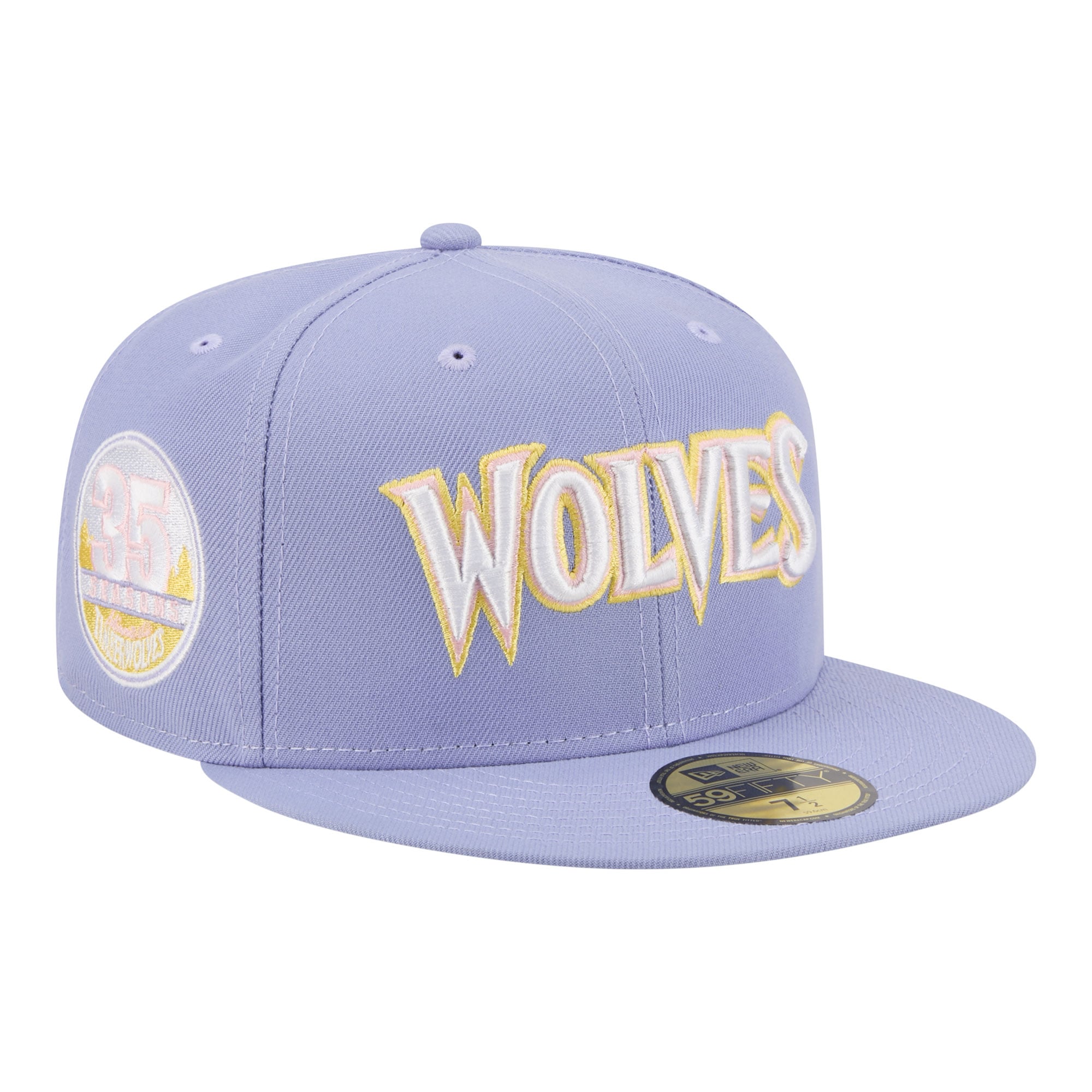 Men's Minnesota Timberwolves New Era Lavender Color Pack 59FIFTY Fitted Hat