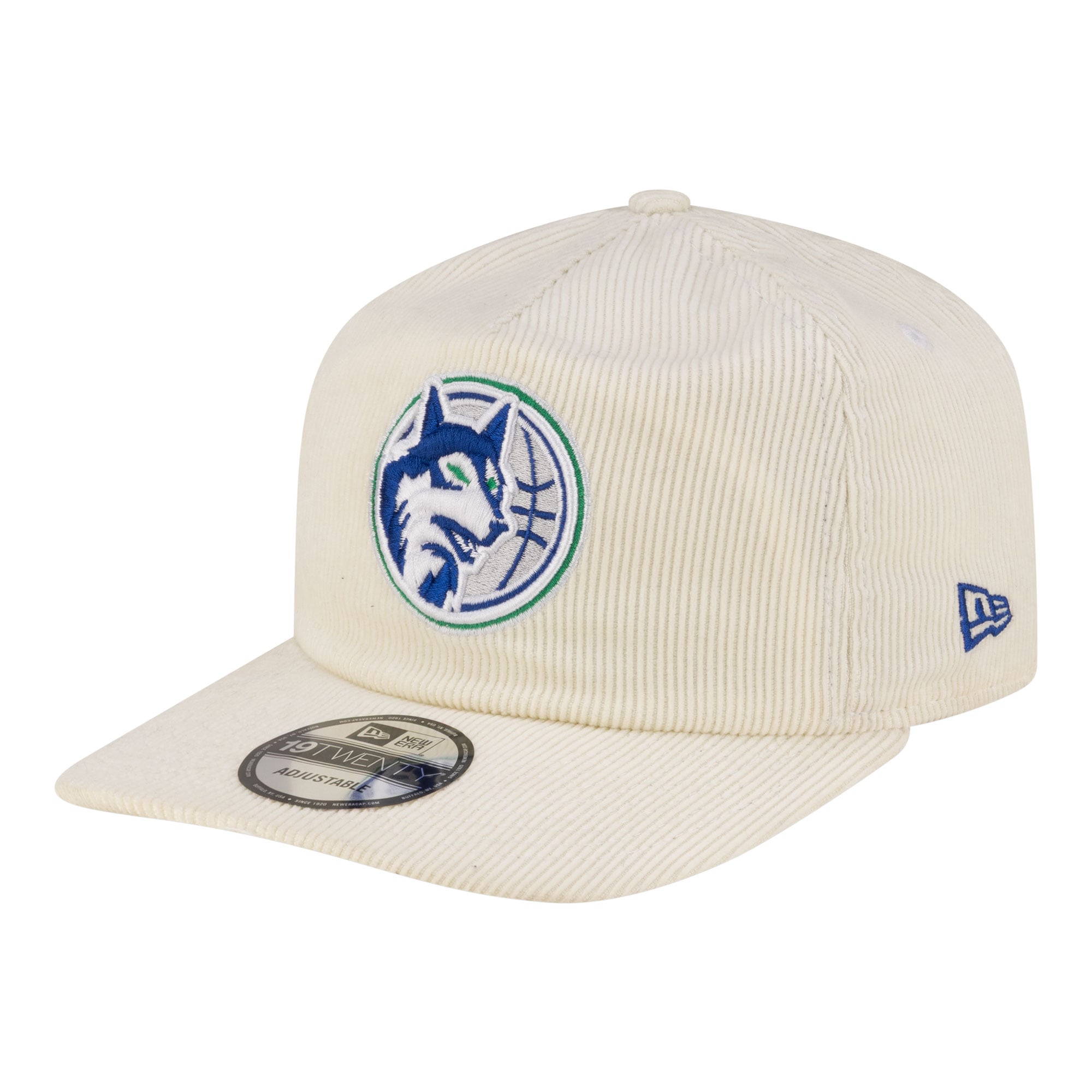 Men's Minnesota Timberwolves New Era White 19TWENTY 80s Chrome Corduroy Adjustable Hat