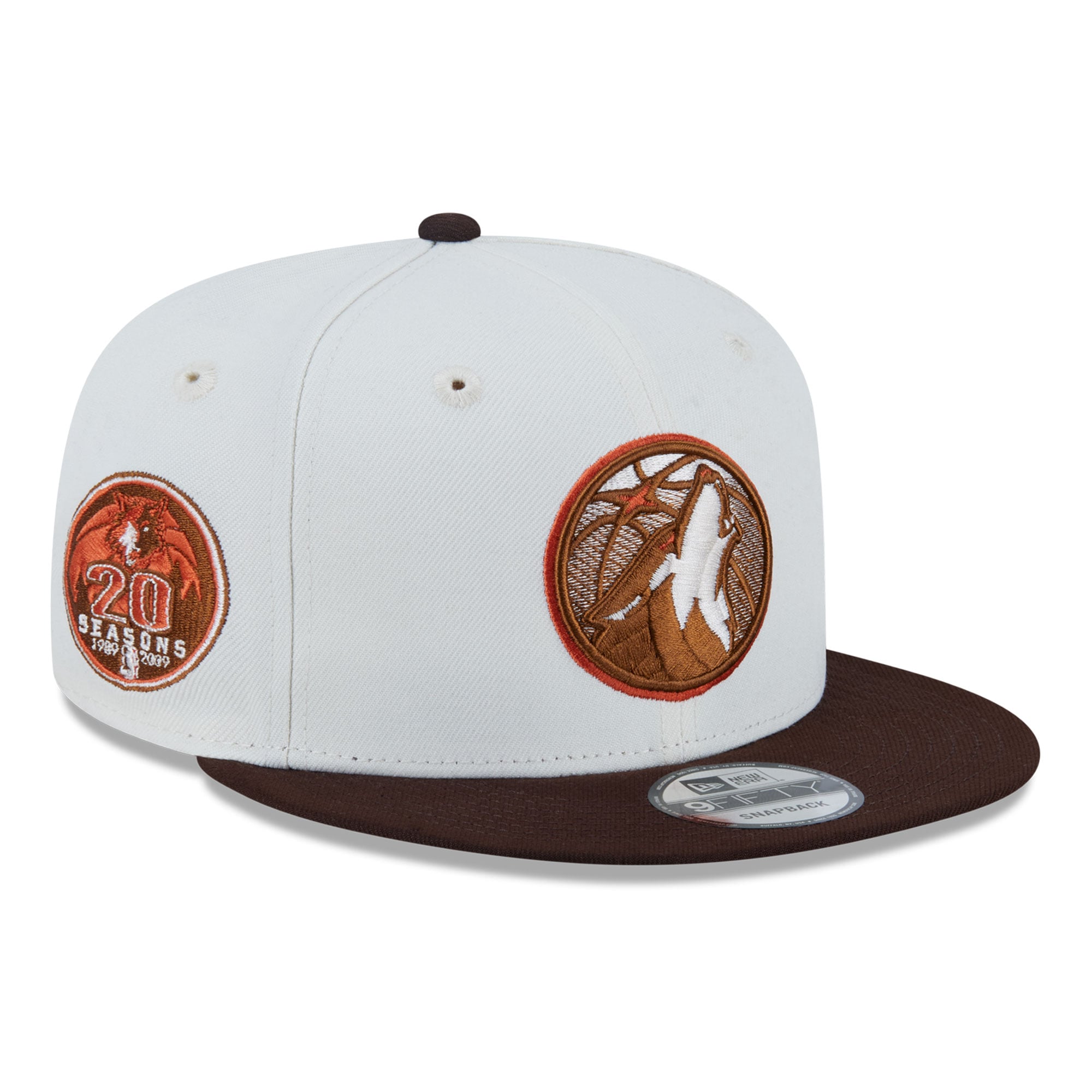 Men's New Era White Minnesota Timberwolves Pumpkin Spice 9FIFTY Snapback Hat