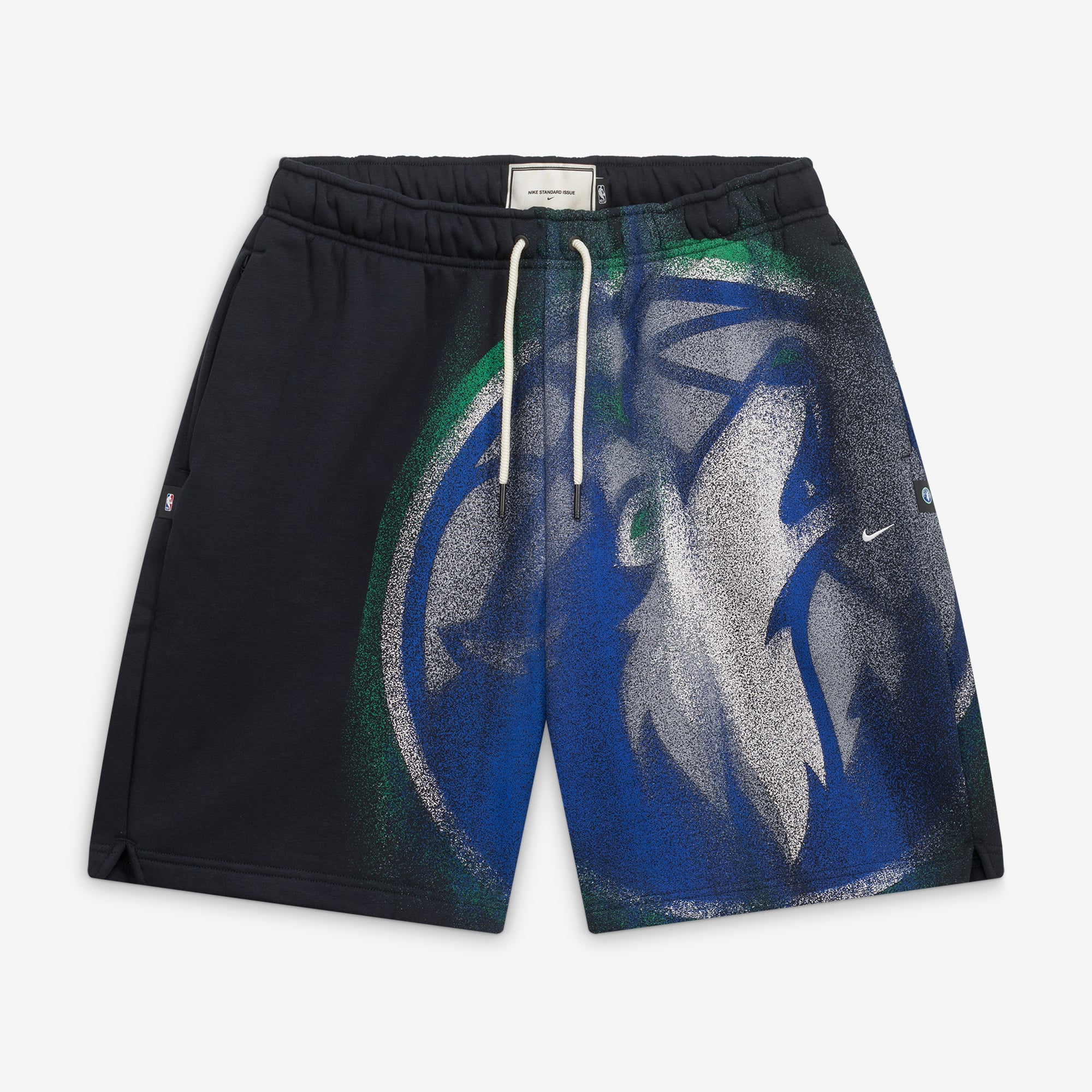 Short de sport Nike Timberwolves Minnesota Standard Issue 2026 pour homme, en polaire noire.