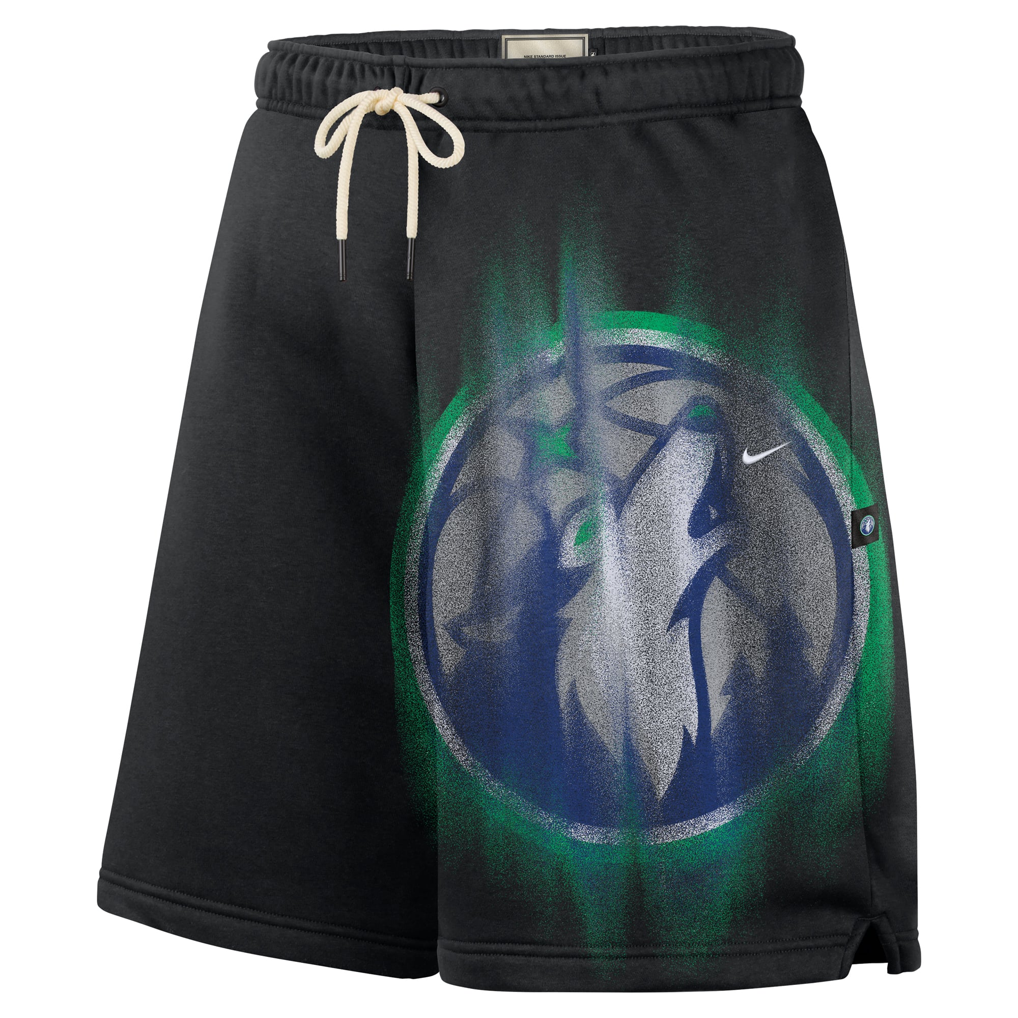 Short de sport Nike Timberwolves Minnesota Standard Issue 2026 pour homme, en polaire noire.