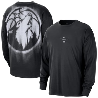 Minnesota Timberwolves Nike 2026 Standard Issue Pre-Game Performance Long Sleeve T-Shirt - Black