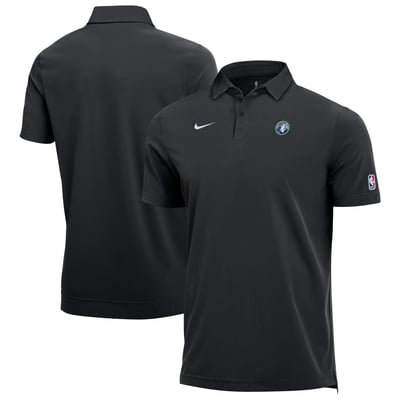  Minnesota Timberwolves Nike Dri-FIT Coaches Polo - Black