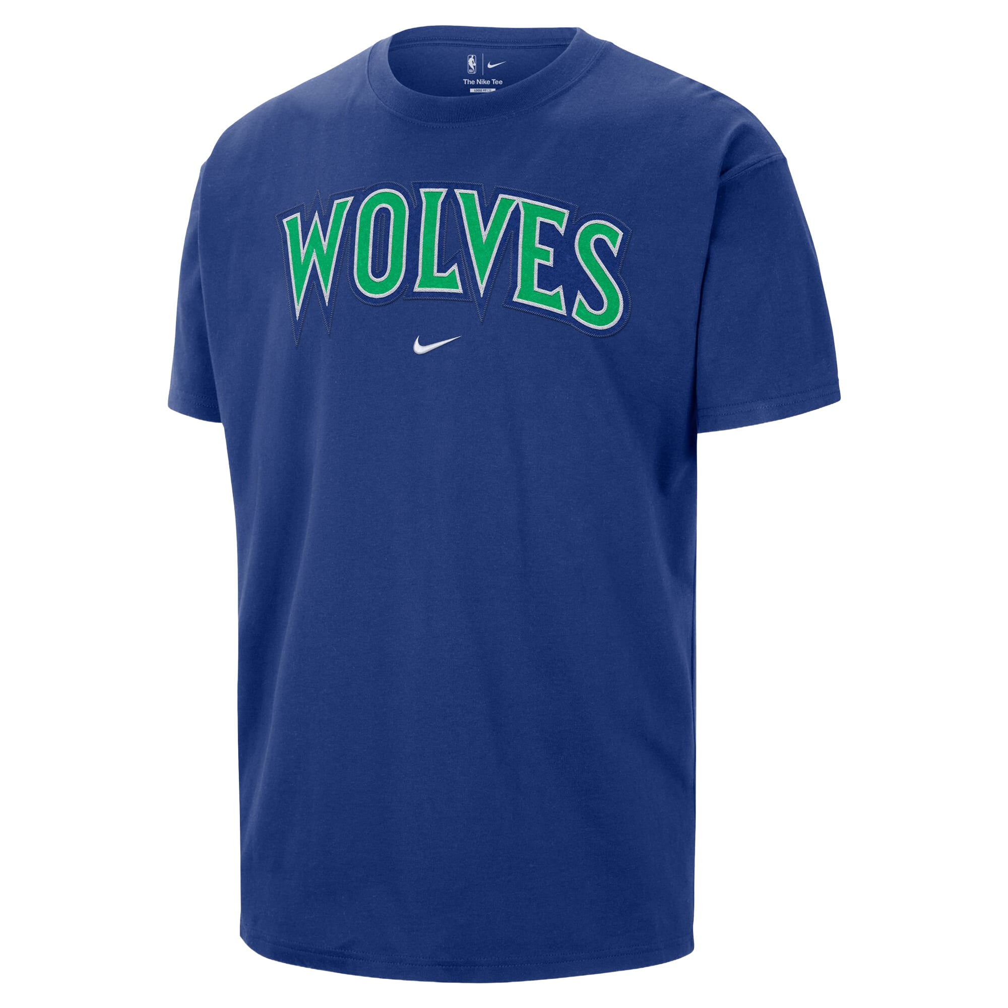 T-shirt Nike bleu Minnesota Timberwolves avec logo en sergé pour homme