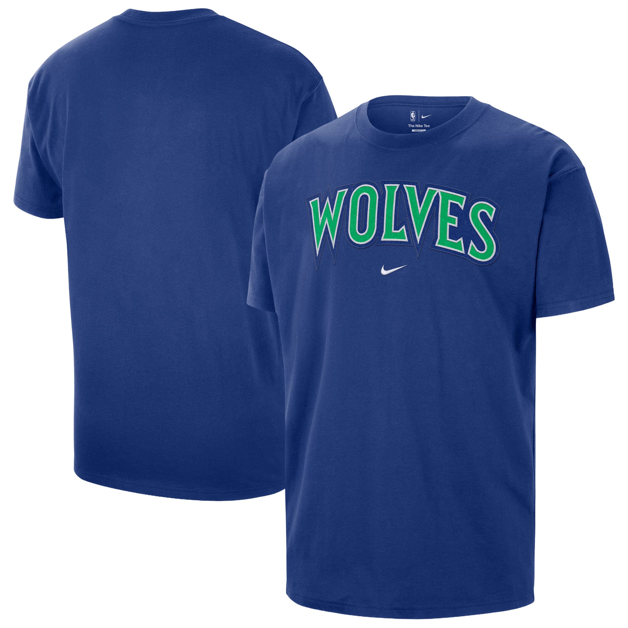 T-shirt Nike bleu Minnesota Timberwolves avec logo en sergé pour homme
