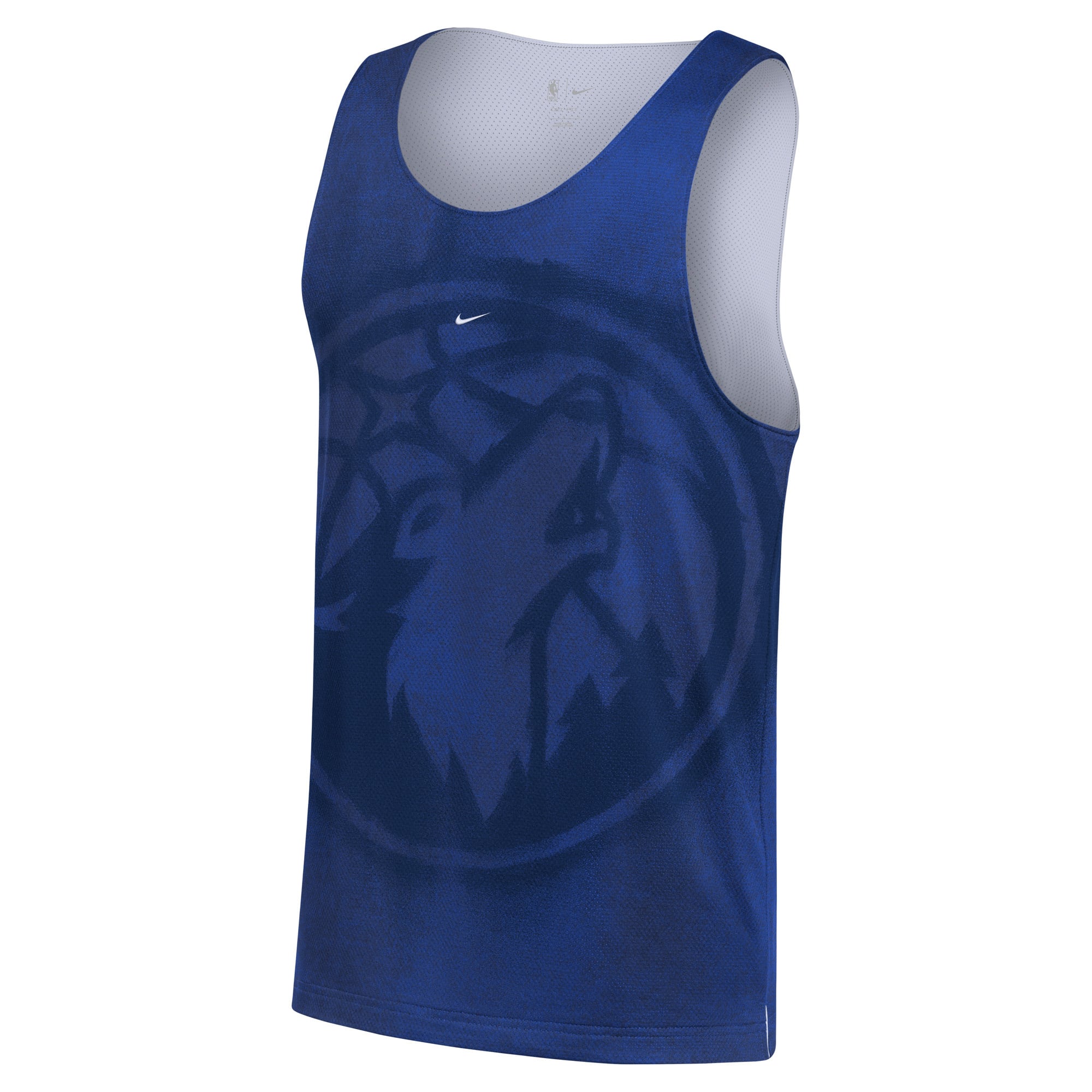 Maillot réversible Nike bleu et blanc Minnesota Timberwolves 2026 Standard Issue Practice Icon Mesh pour homme