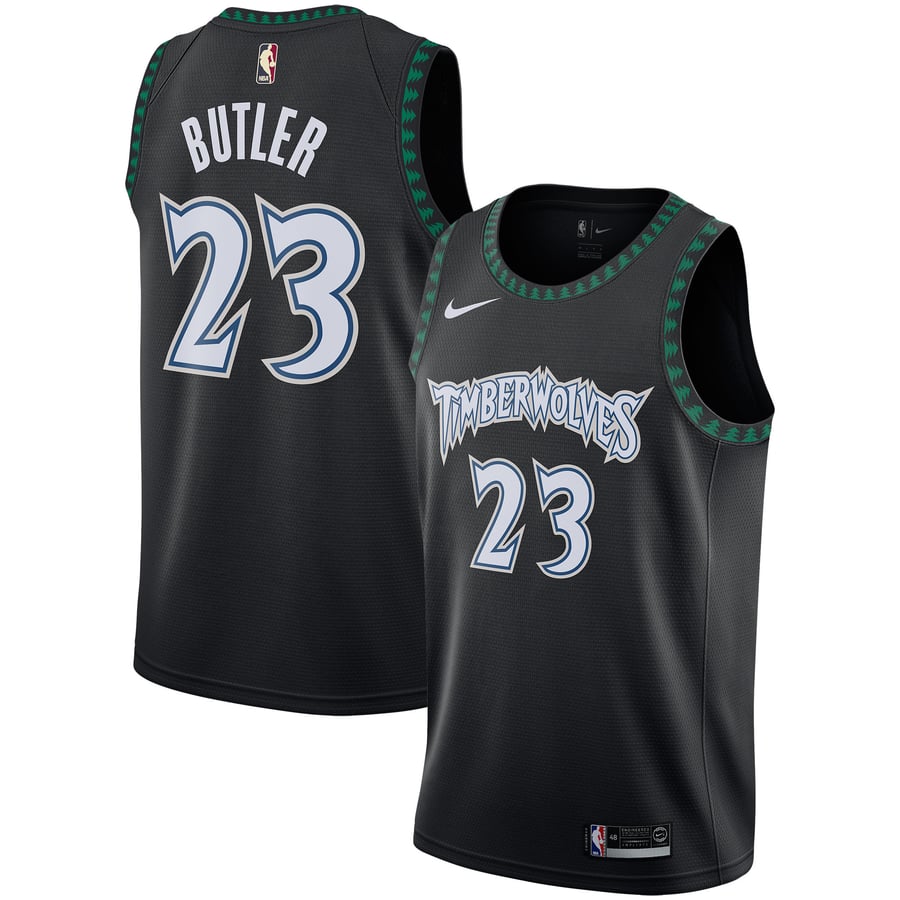 Timmber Wolves Alt Old Timberwolves Black Jerseys