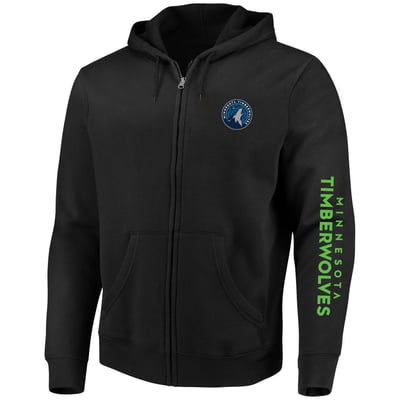 Anthony Edwards Minnesota Timberwolves Profile Big & Tall Full-Zip Hoodie - Black