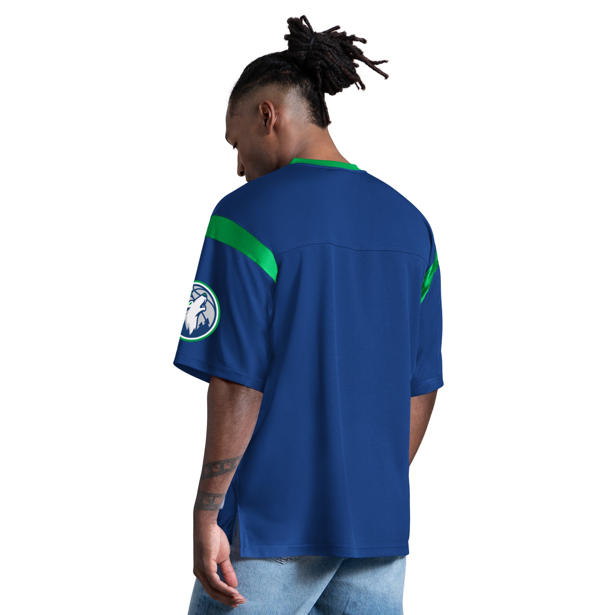 T-shirt à col en V Starter Blue Minnesota Timberwolves pour homme