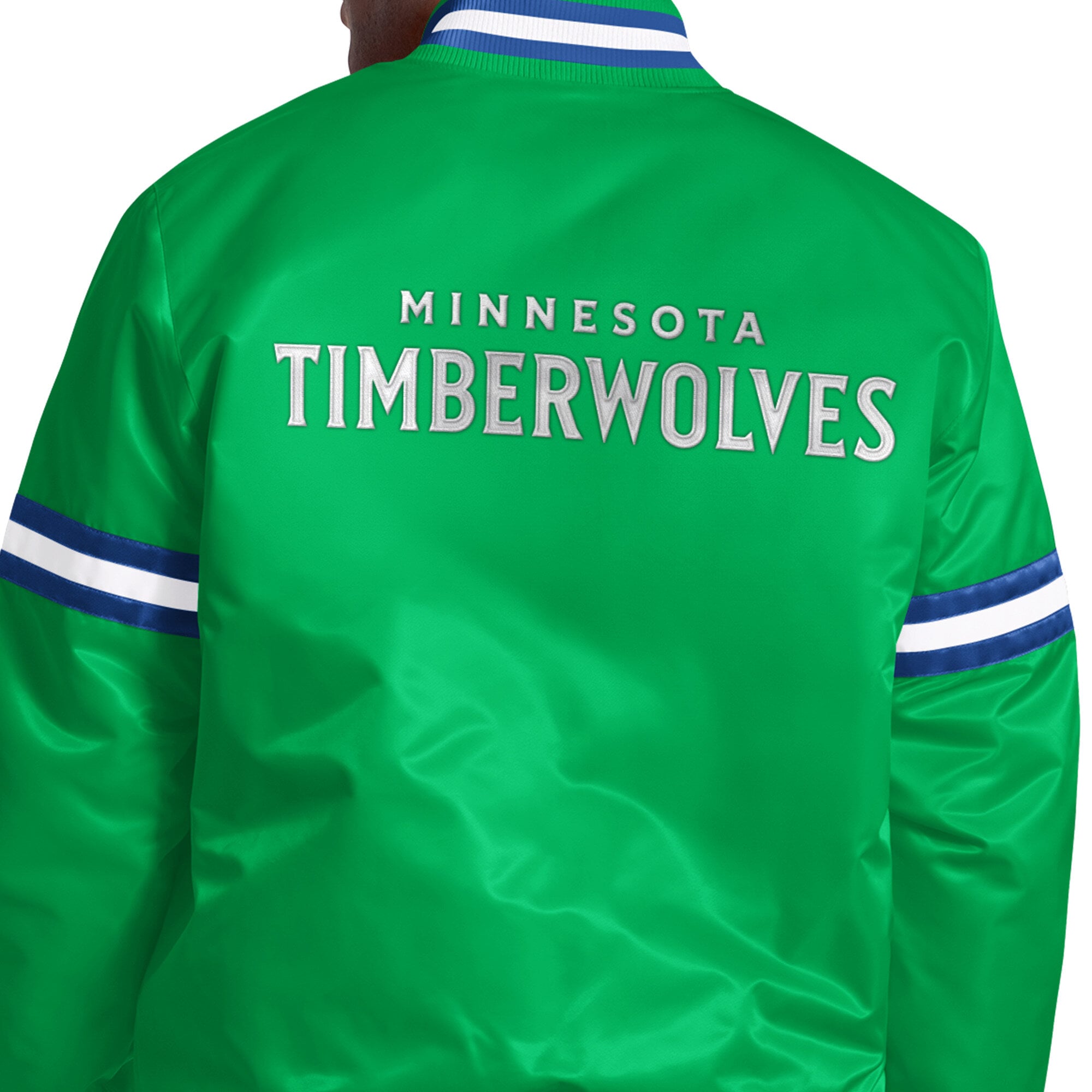 Veste universitaire Starter Green Minnesota Timberwolves Courtside II à boutons-pression pour homme