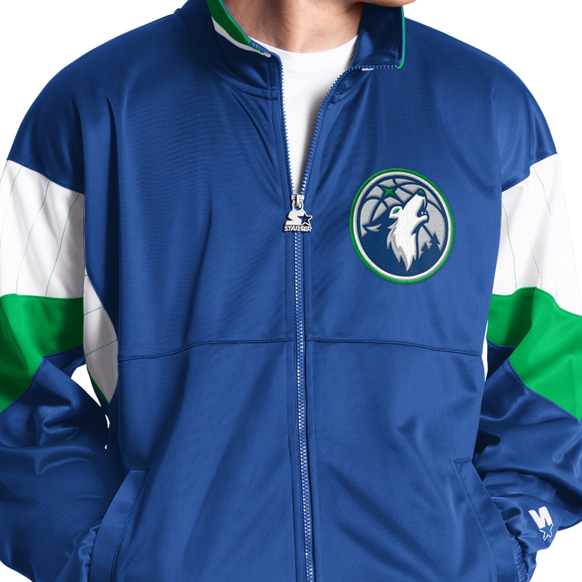 Veste de survêtement zippée intégrale Starter Navy Minnesota Timberwolves Legacy pour homme