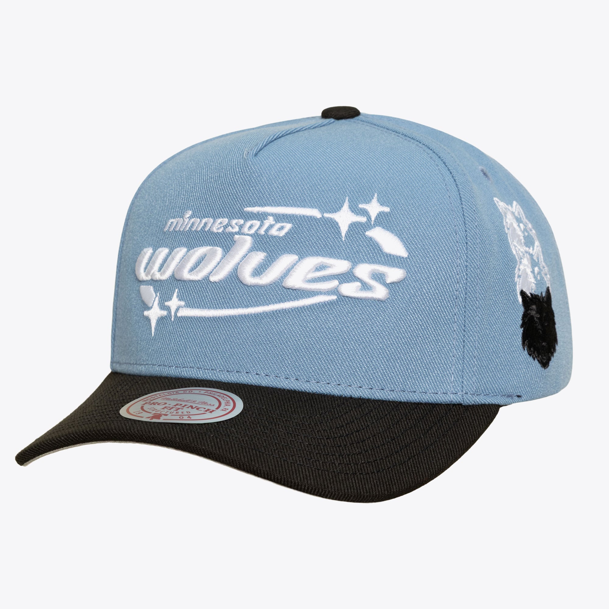 Minnesota Timberwolves Light Blue/ Hardwood Classics 404 Club Starz Pro Pinch Snapback Hat
